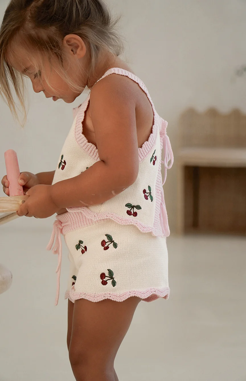 CHERRY KNIT SHORTS - Image 5
