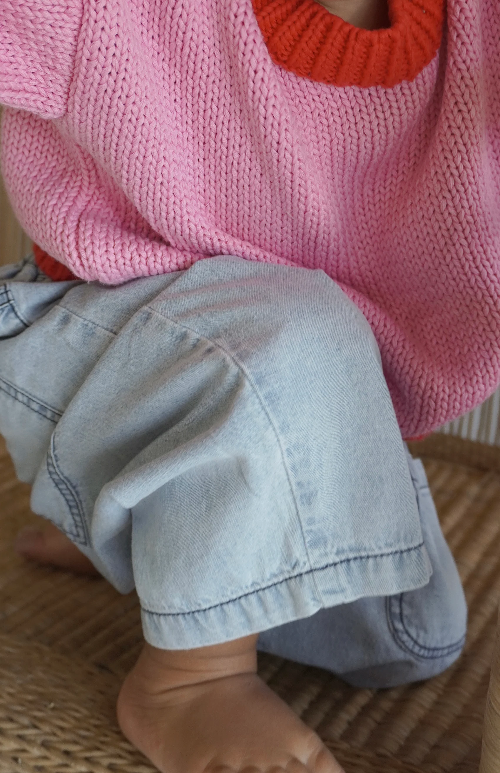 COLOURBLOCK KNIT - PINK/RED - Image 3