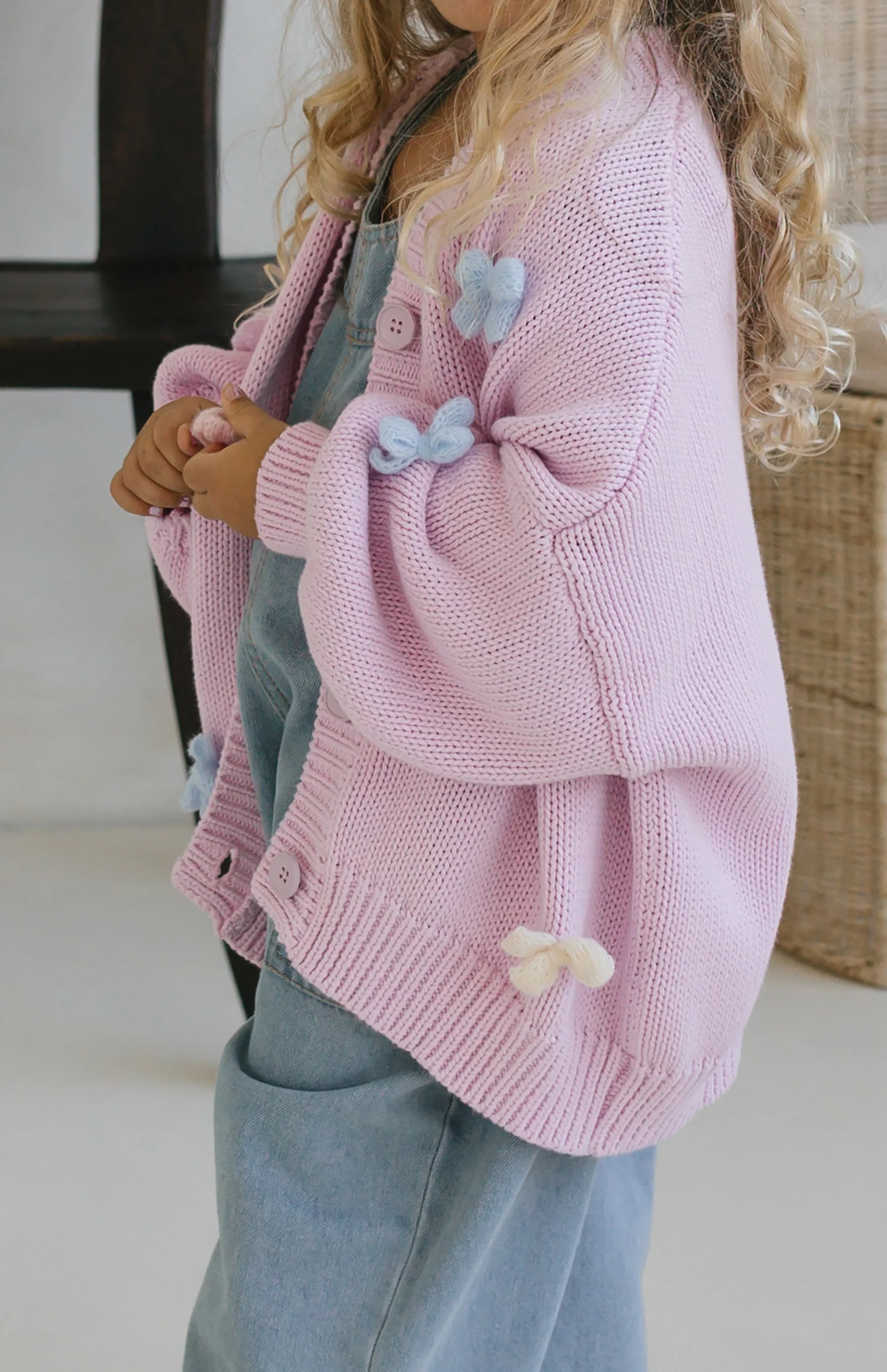 BLEU BELLE CARDIGAN - LILAC - Image 3