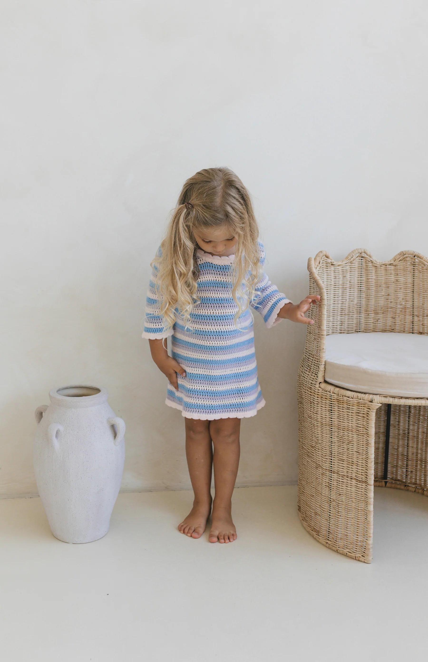 ELOISE TIE BACK DRESS - LUNA STRIPE - Image 2