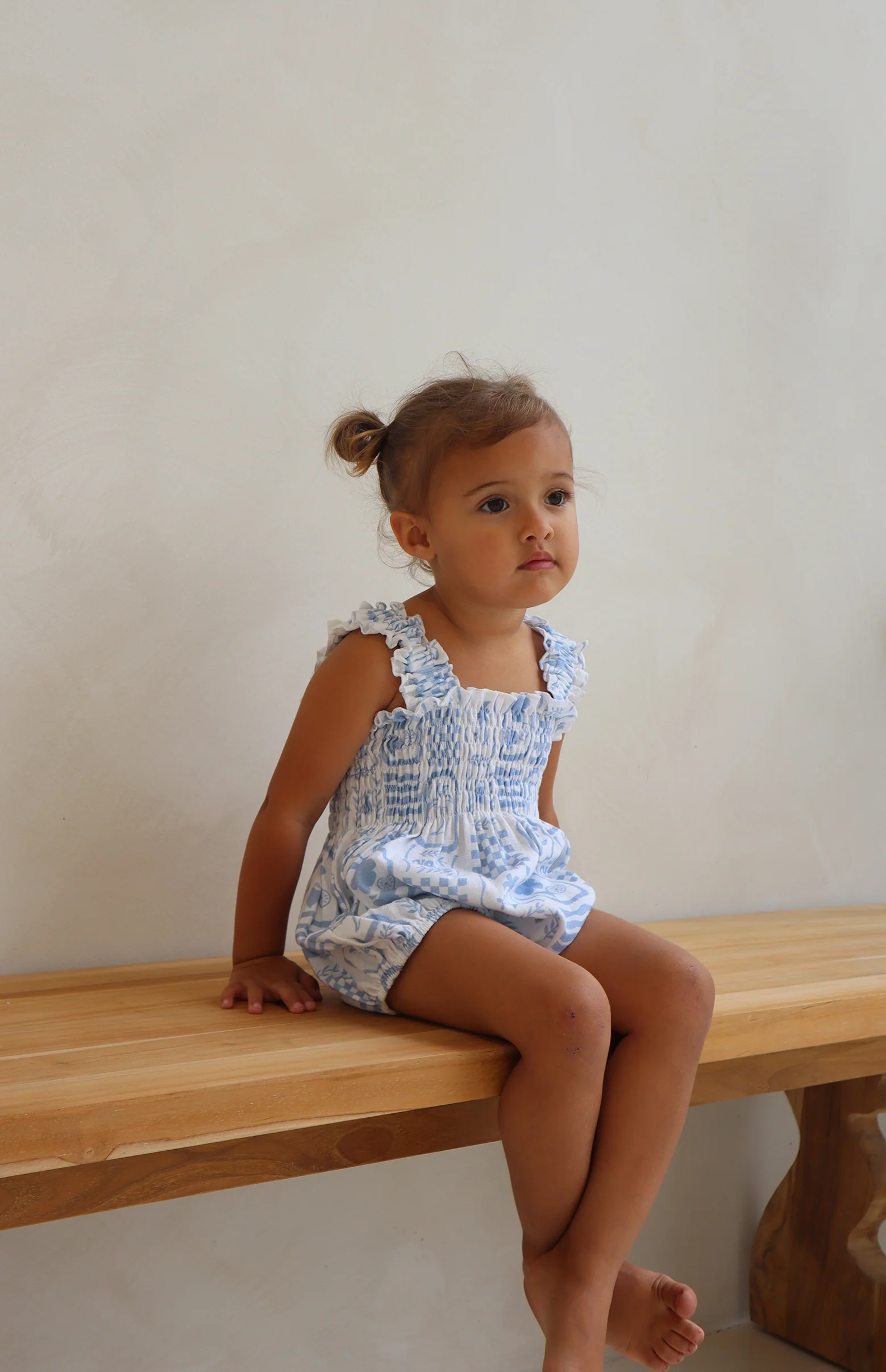 ESME ROMPER - BLUE/WHITE PRINT - Image 2