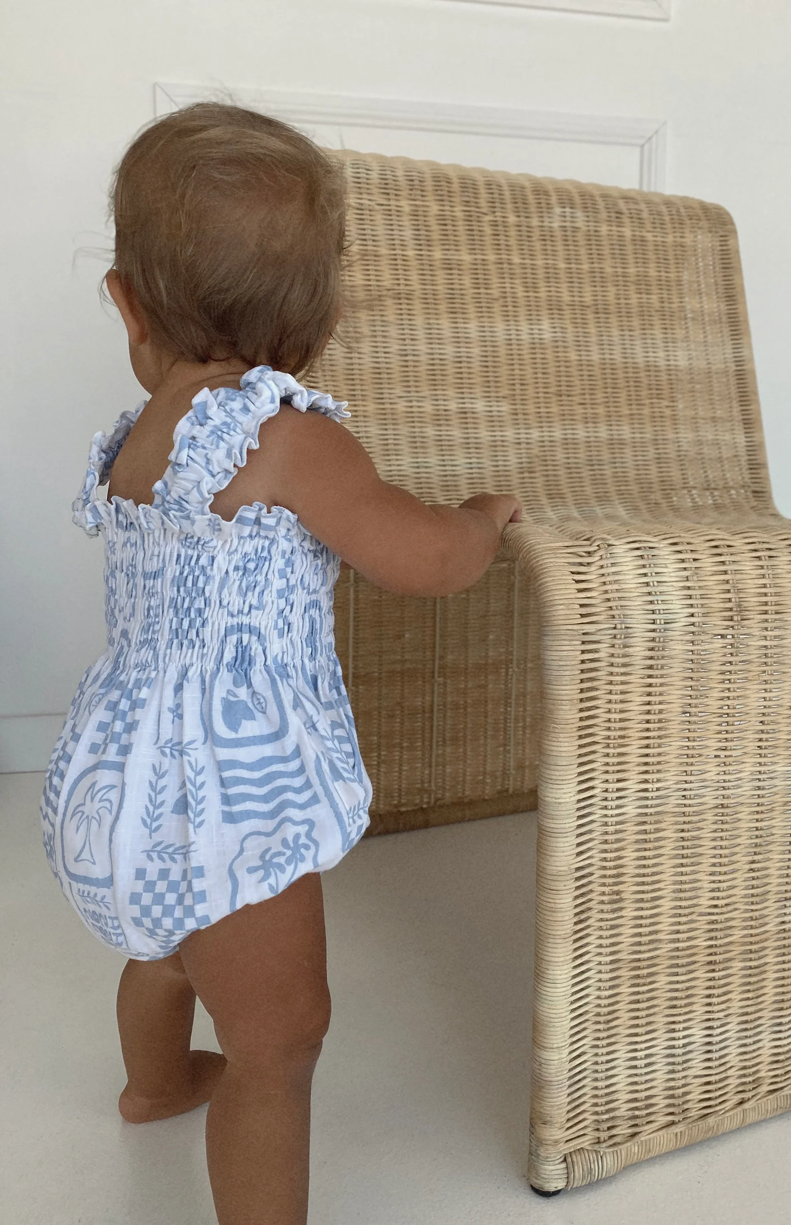 ESME ROMPER - BLUE/WHITE PRINT - Image 4