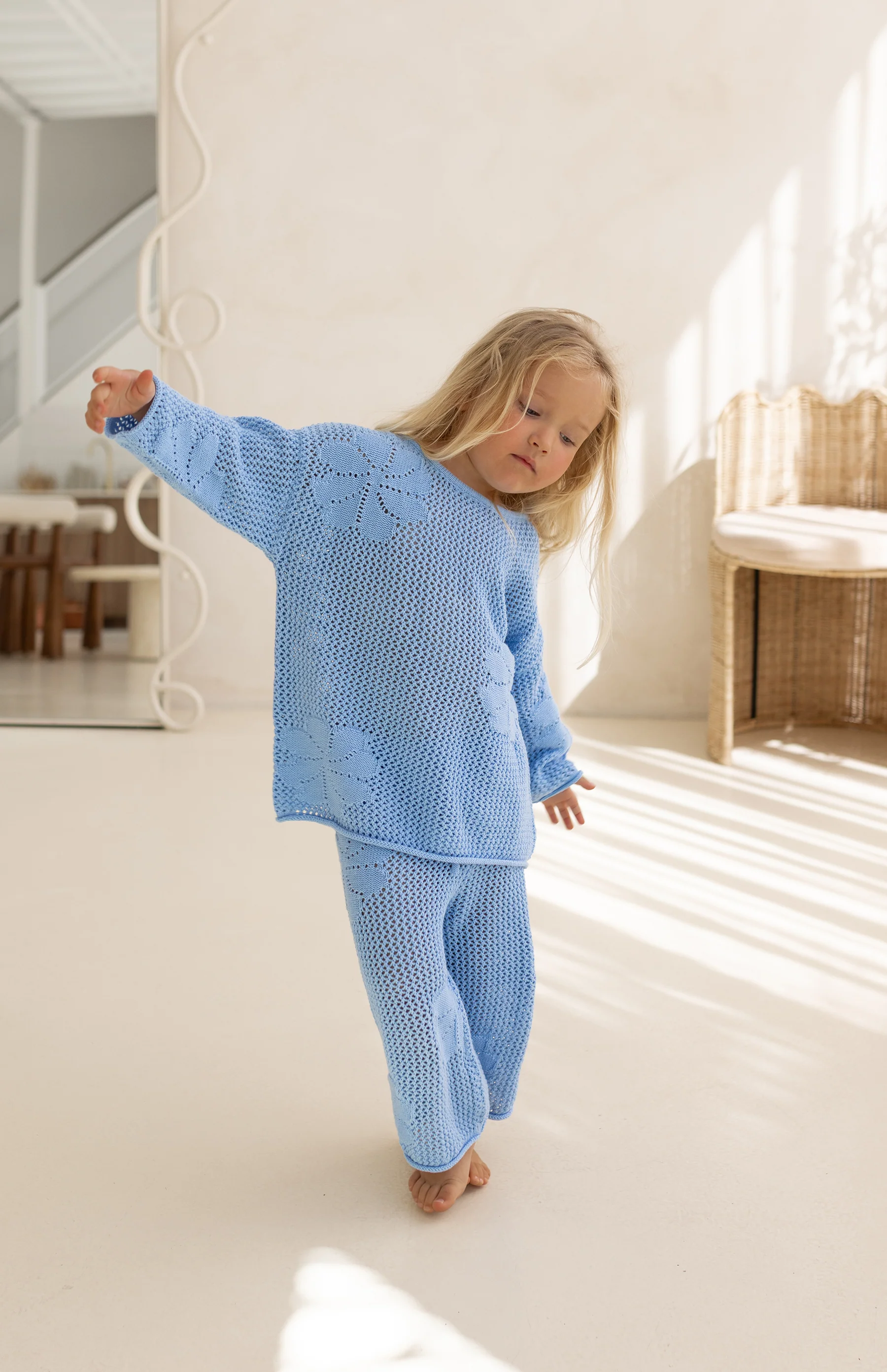 FLORA CROCHET LOOP TOP - AZURE - Image 2