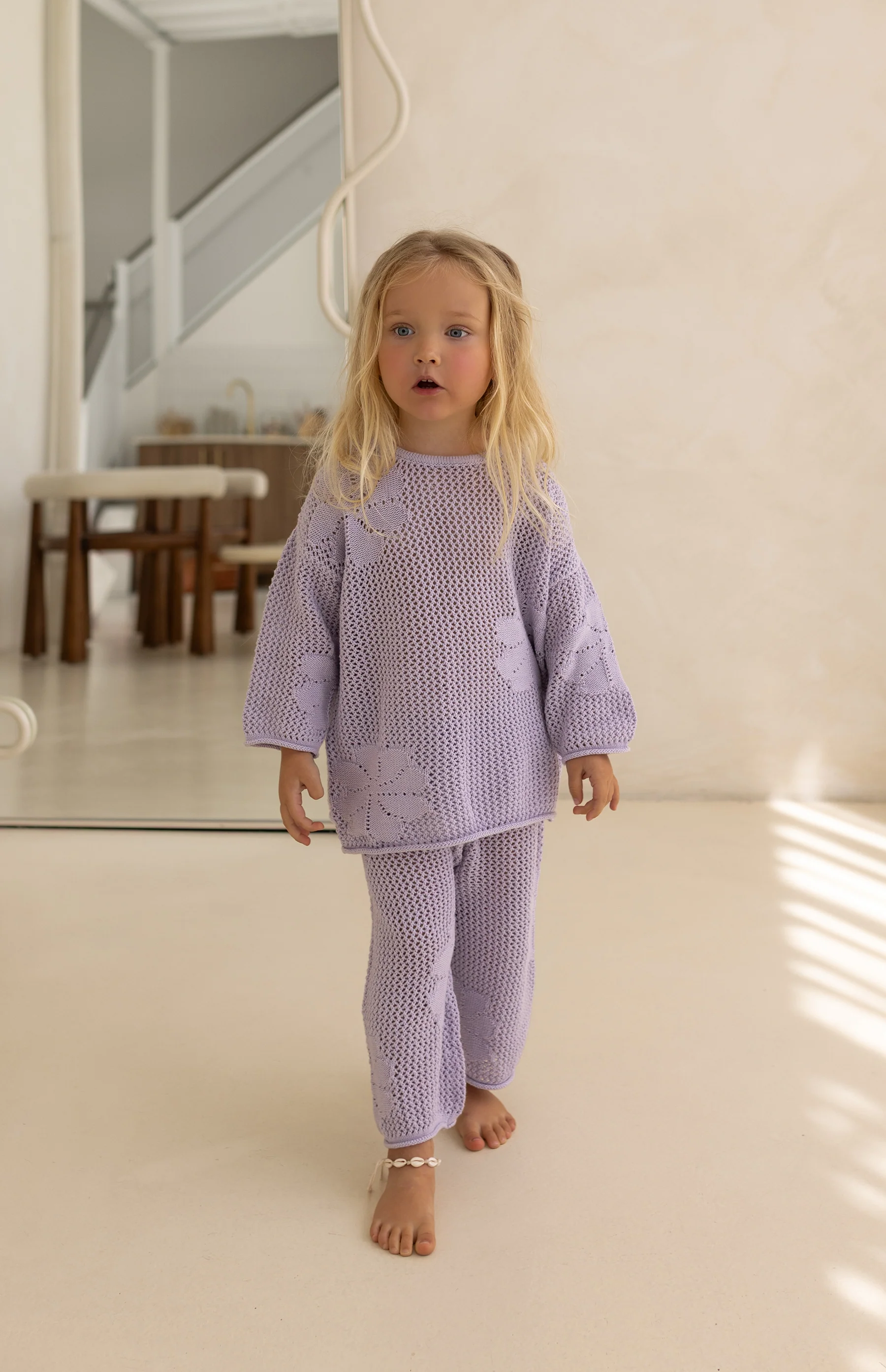 FLORA CROCHET LOOP TOP - LILAC - Image 3