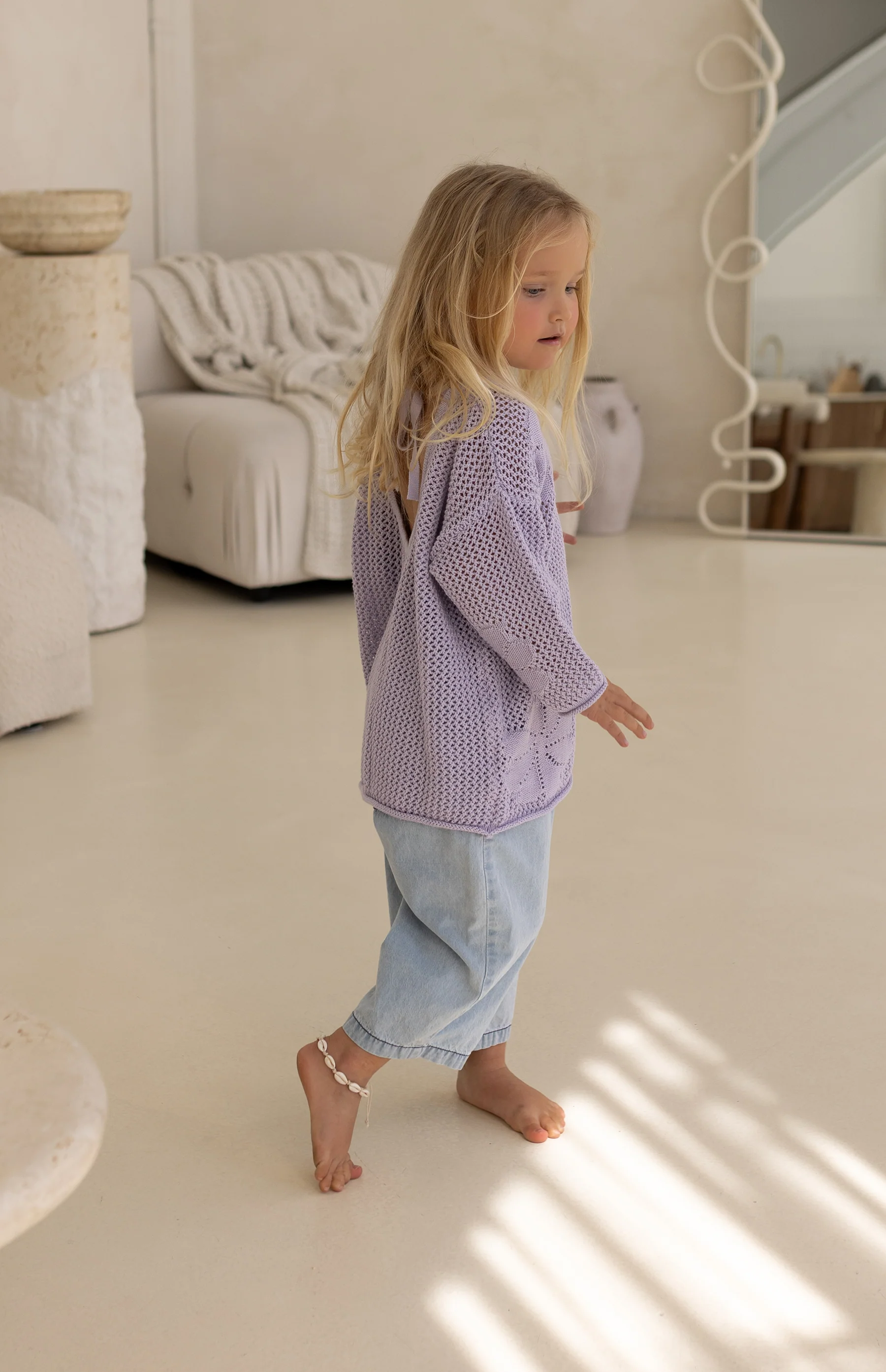 FLORA CROCHET LOOP TOP - LILAC - Image 7