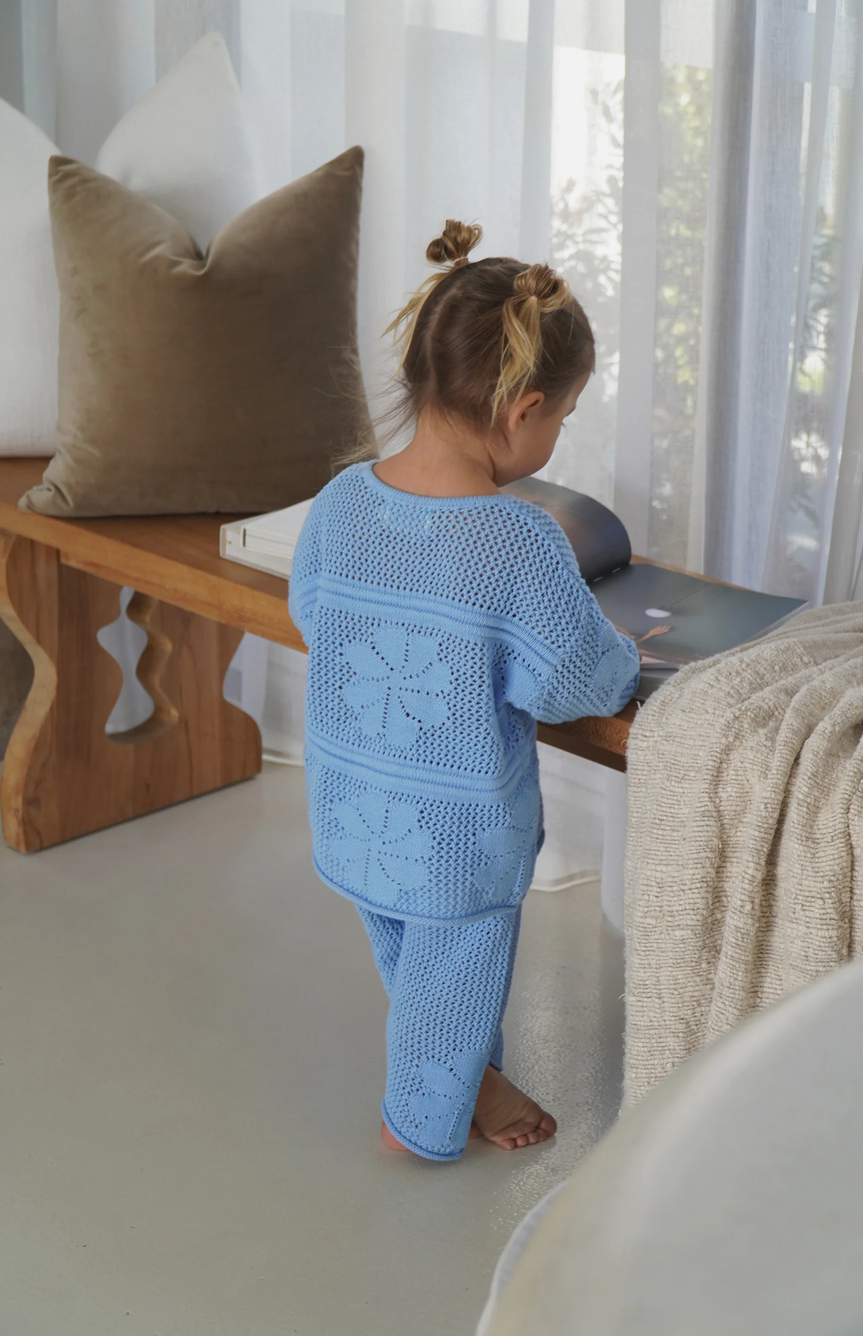 FLORA CROCHET PANT - AZURE - Image 5