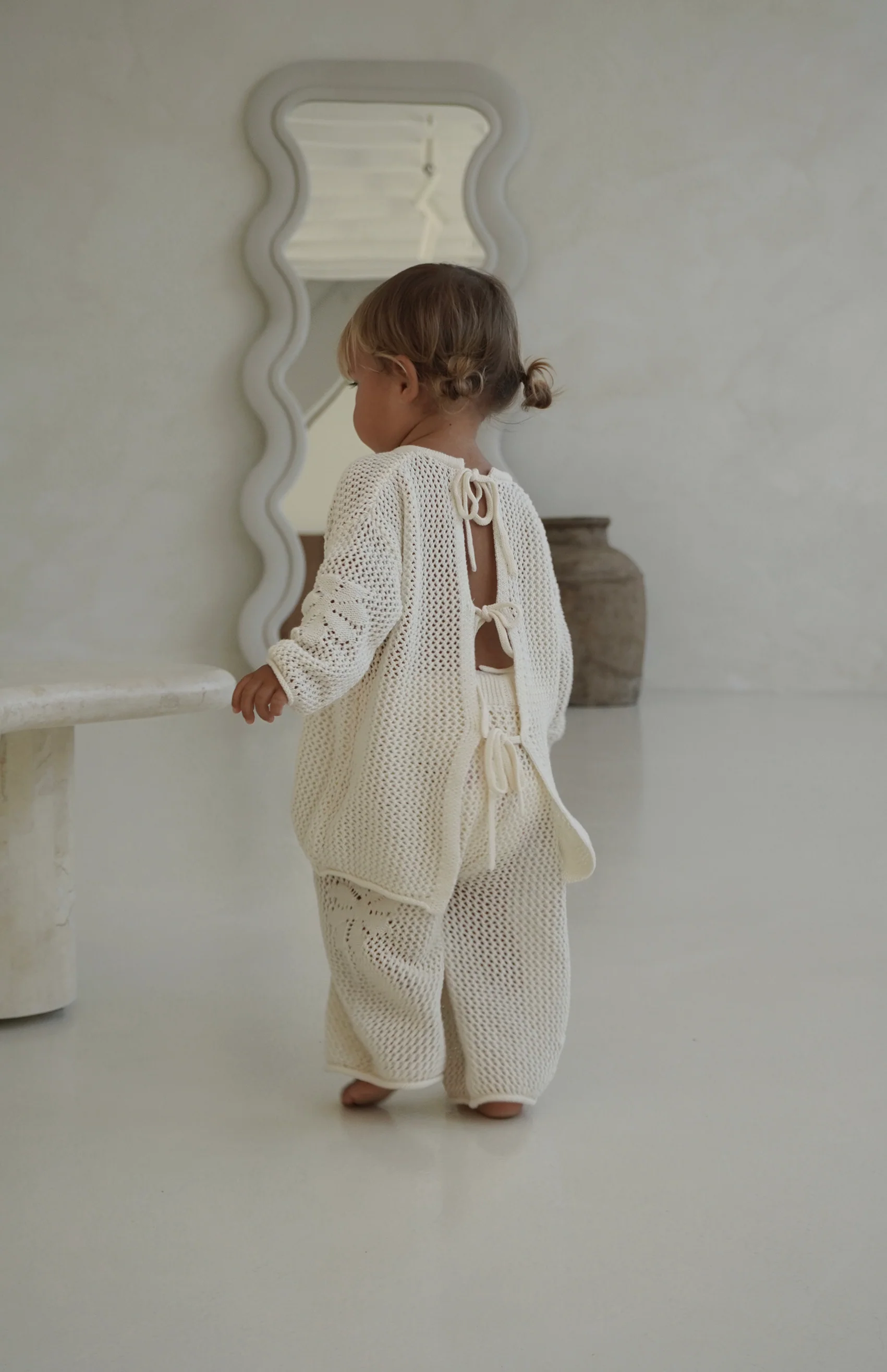 FLORA CROCHET PANT - CREAM - Image 3