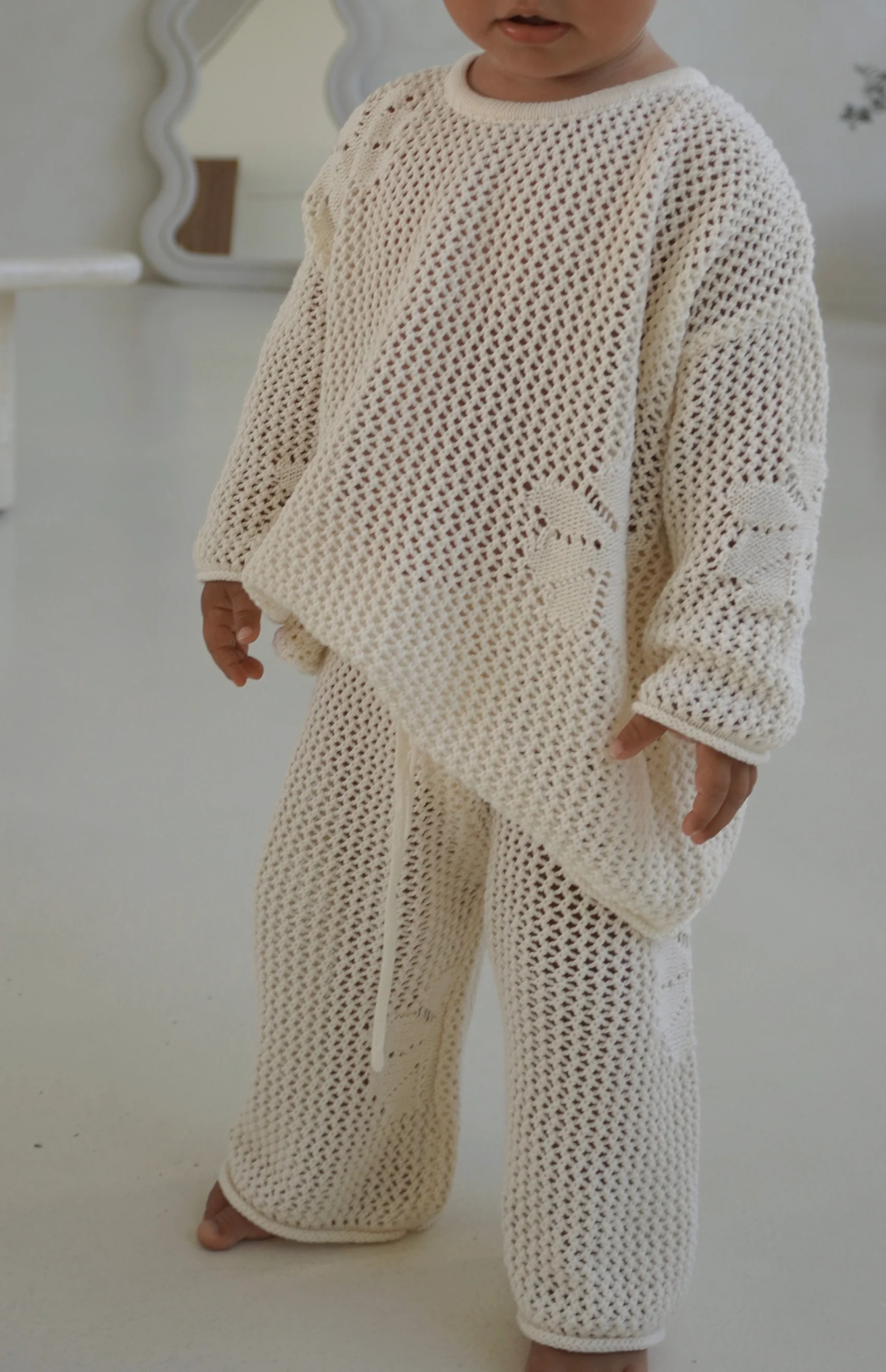FLORA CROCHET PANT - CREAM - Image 8