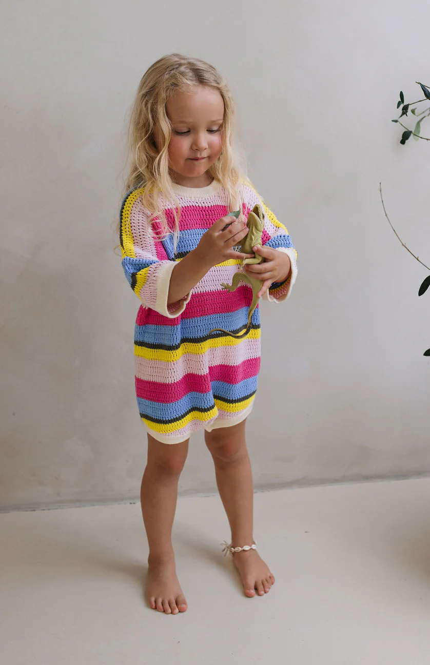 HAVANA STRIPE CROCHET ROMPER - Image 2