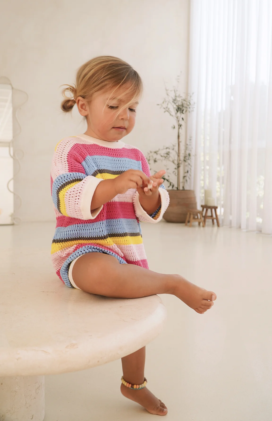 HAVANA STRIPE CROCHET ROMPER - Image 3
