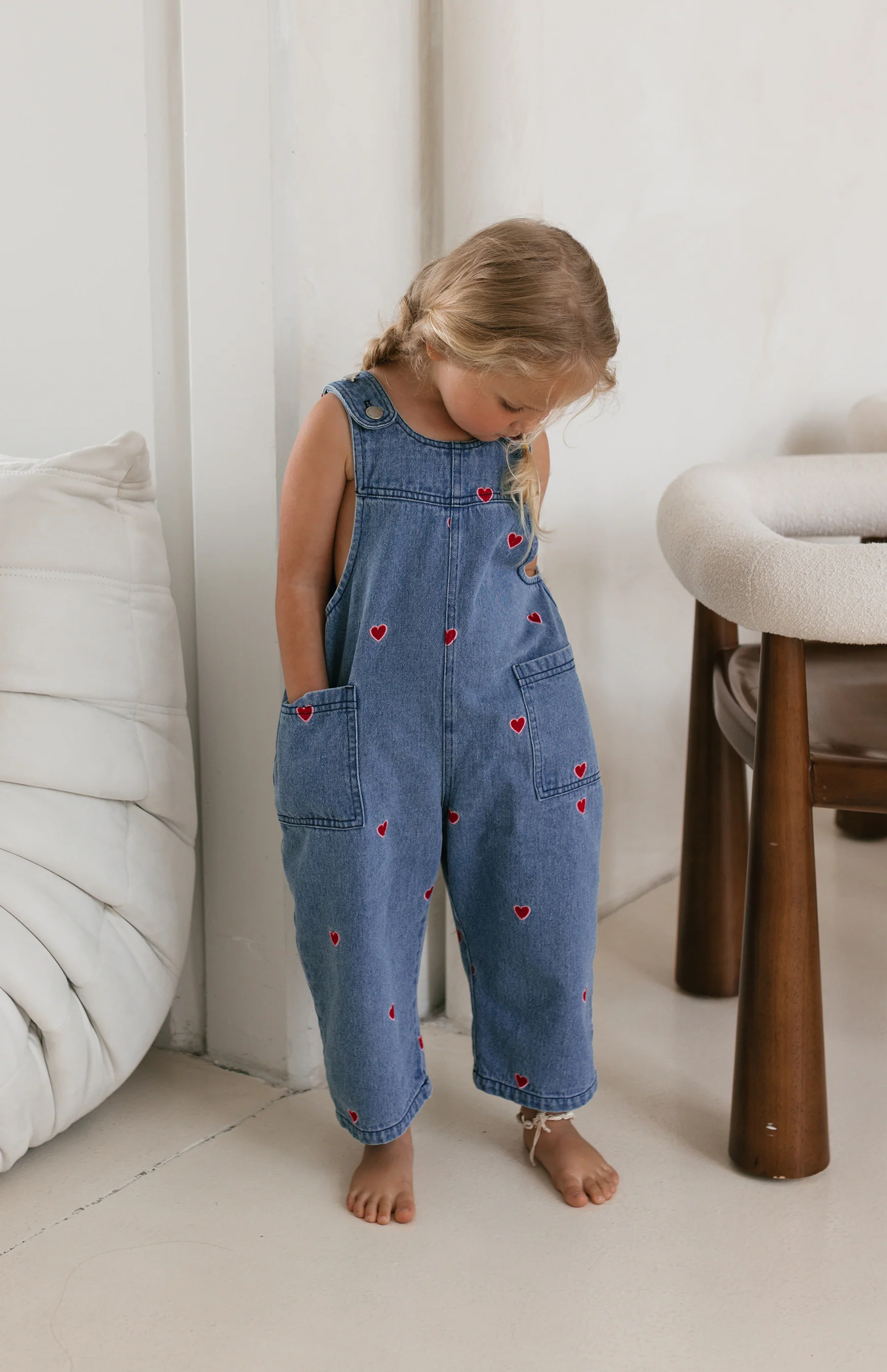 HEART DENIM BARREL OVERALL - Image 2