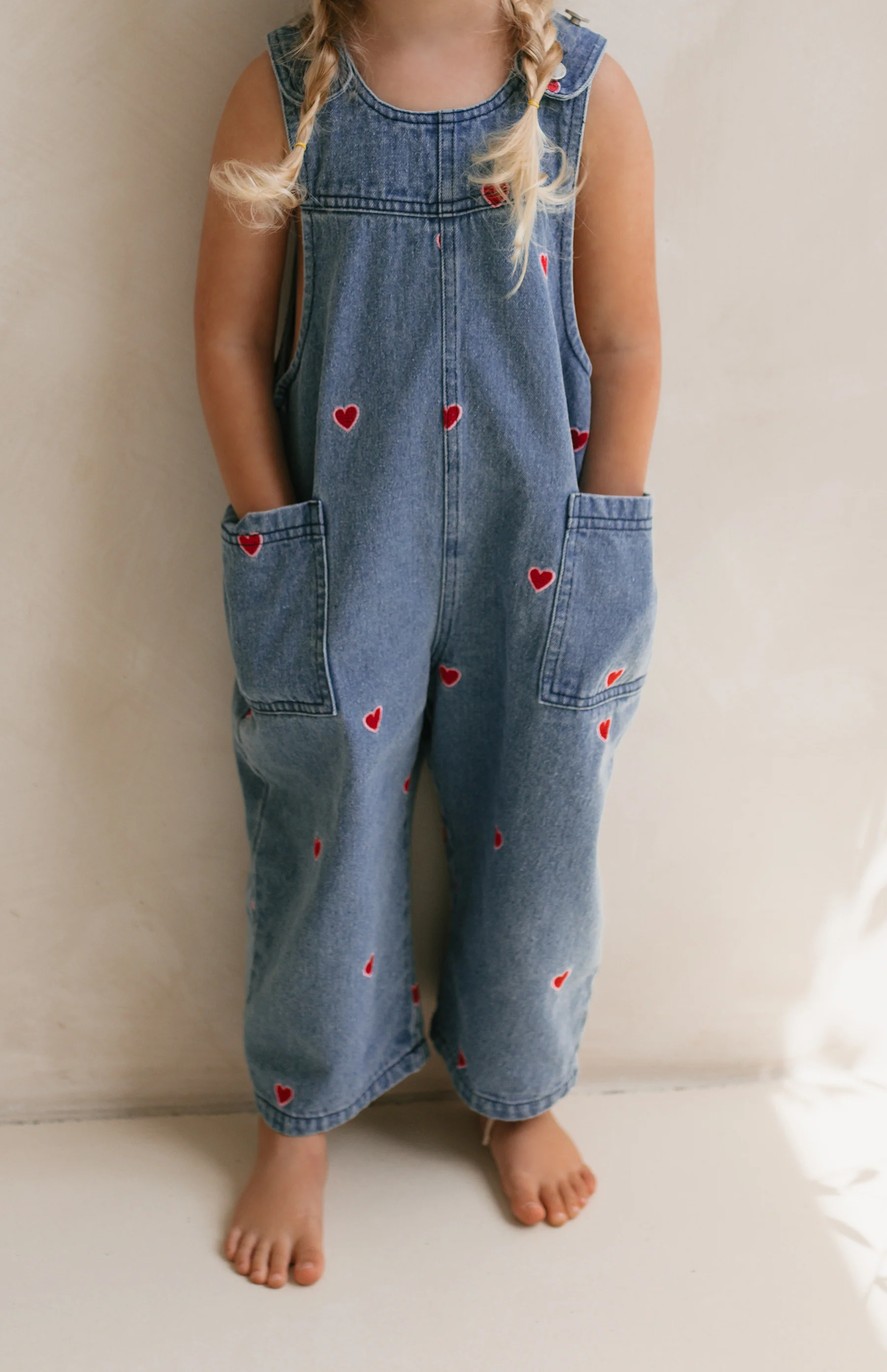 HEART DENIM BARREL OVERALL - Image 3