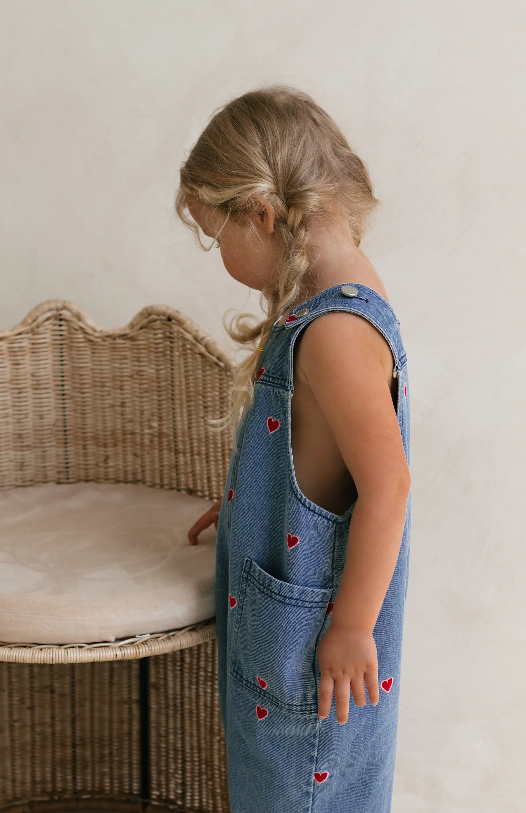 HEART DENIM BARREL OVERALL - Image 4