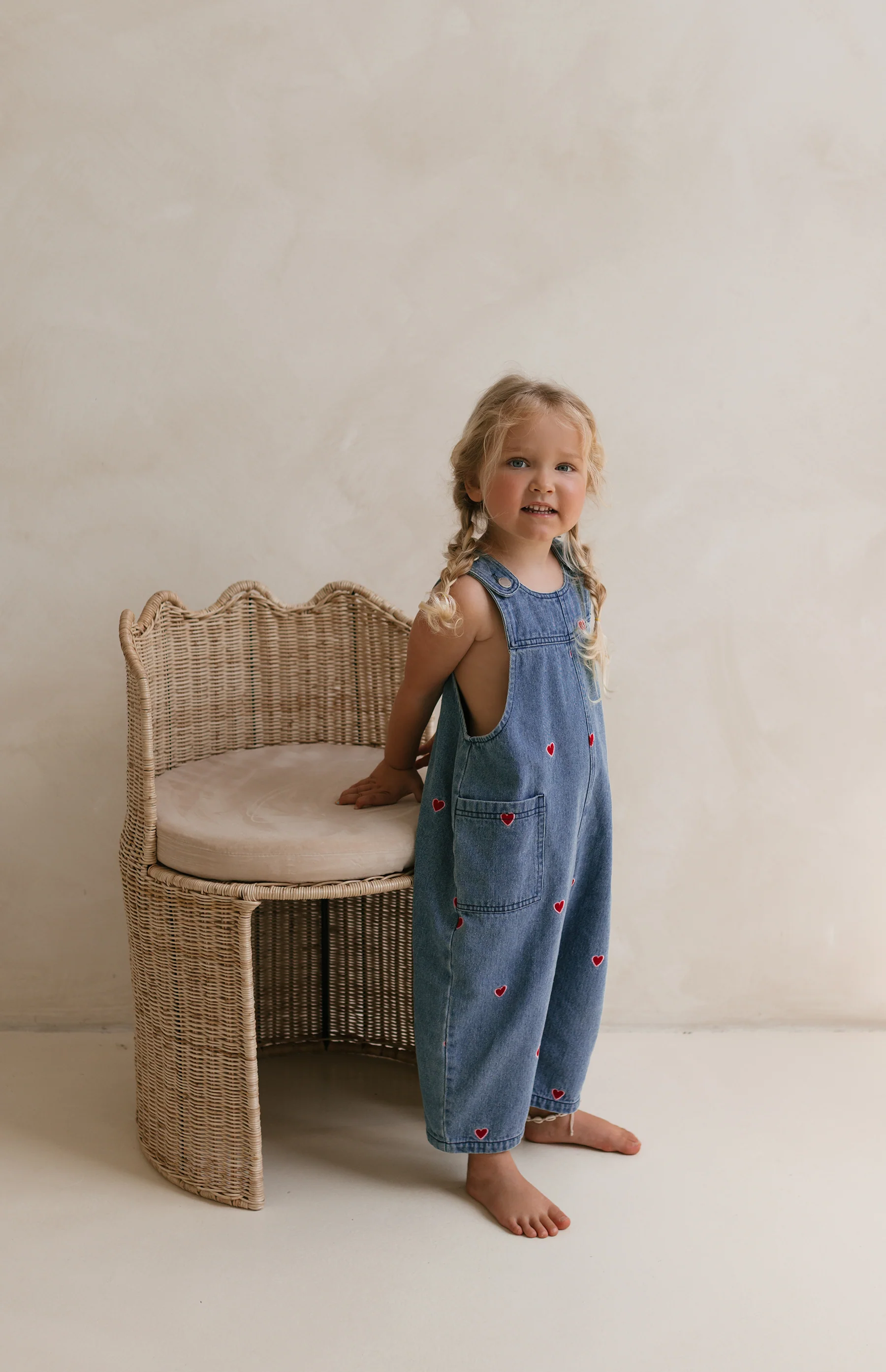 HEART DENIM BARREL OVERALL - Image 7