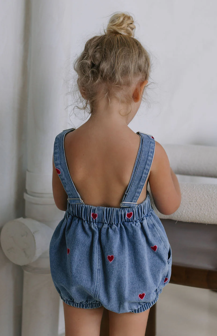 HEART DENIM ROMPER - Image 2