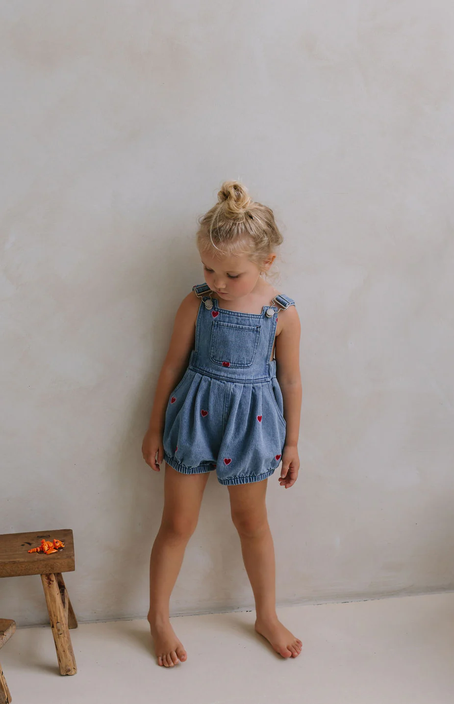 HEART DENIM ROMPER - Image 3