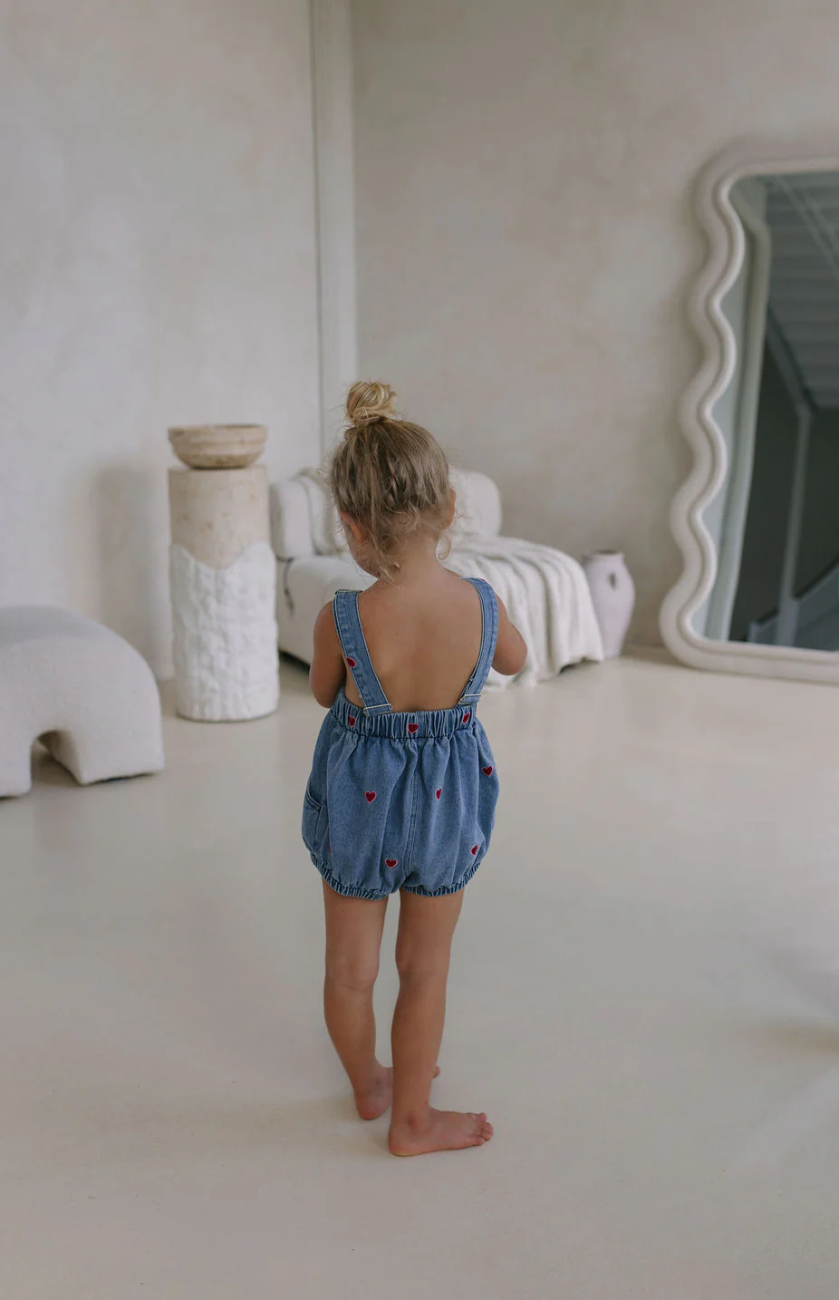HEART DENIM ROMPER - Image 5