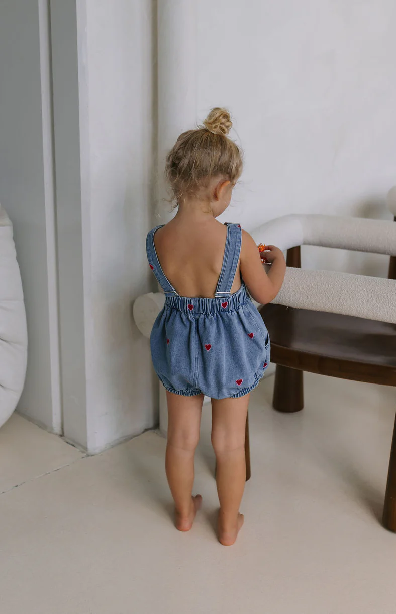 HEART DENIM ROMPER - Image 6