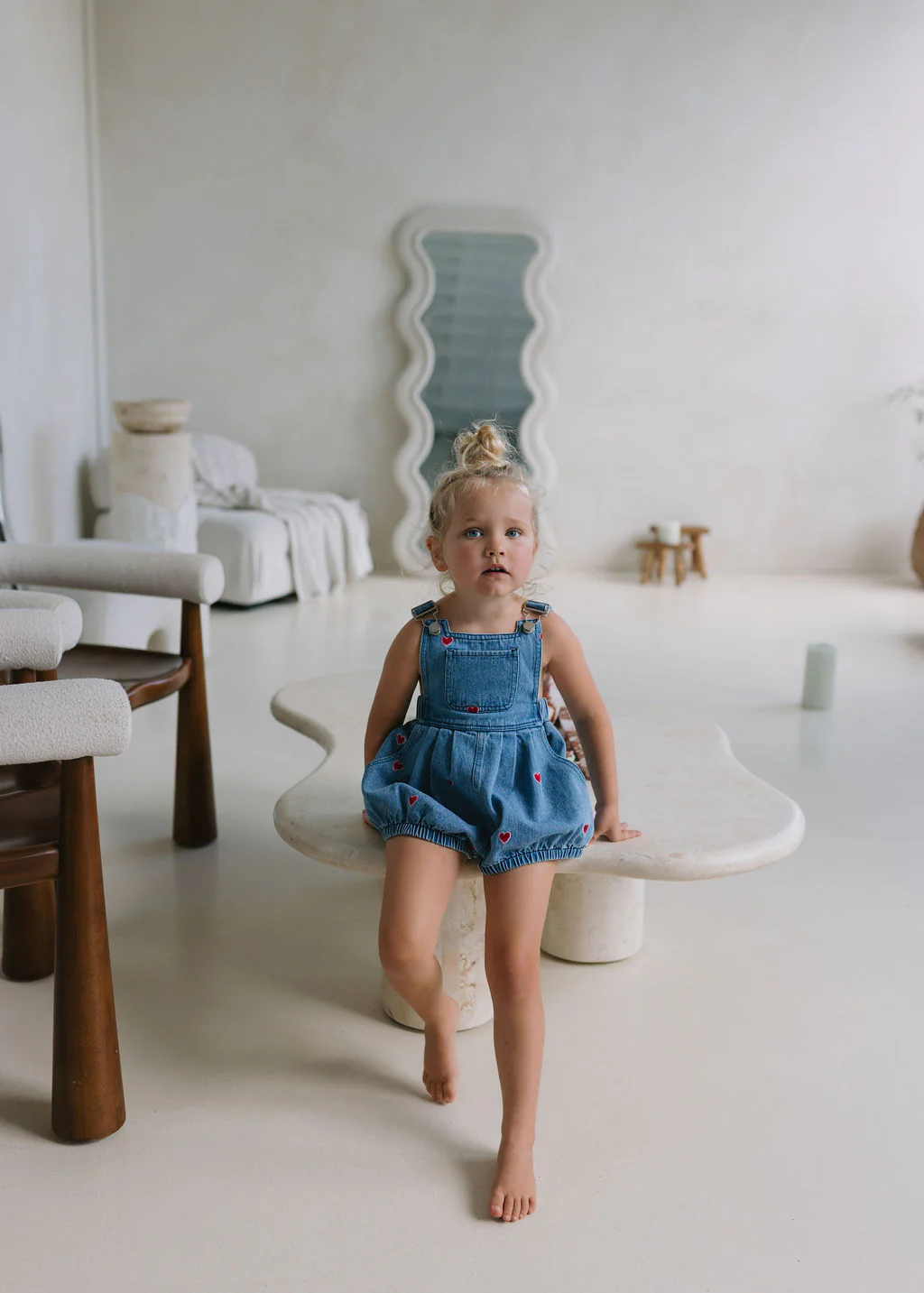 HEART DENIM ROMPER - Image 7