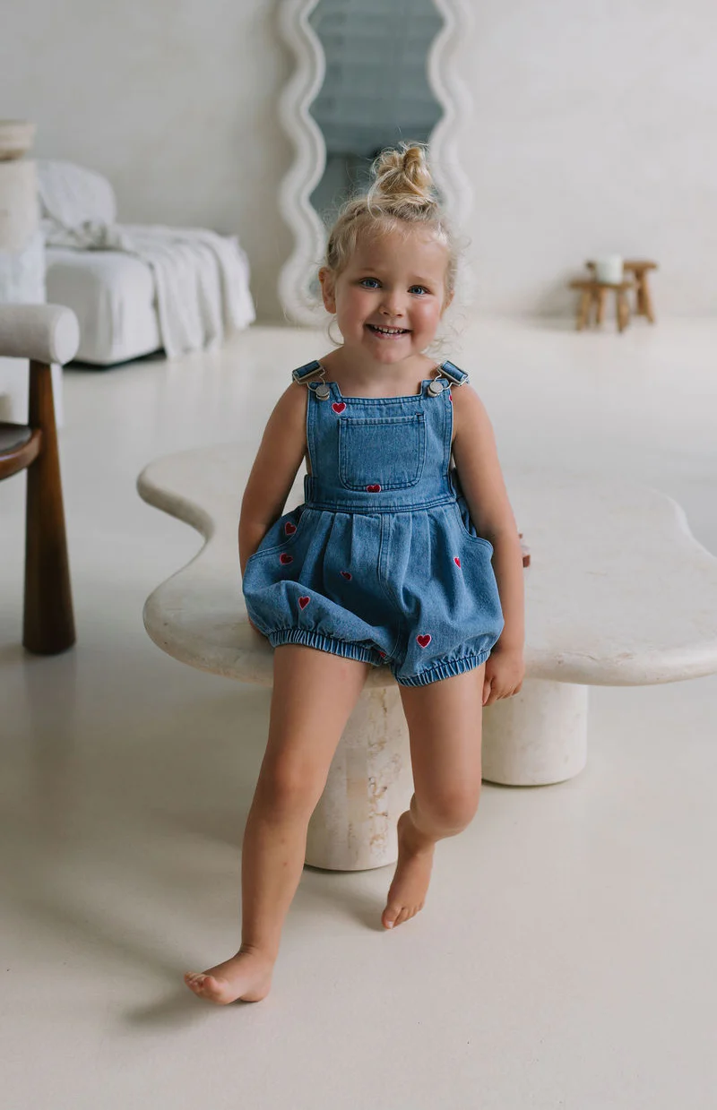 HEART DENIM ROMPER - Image 8