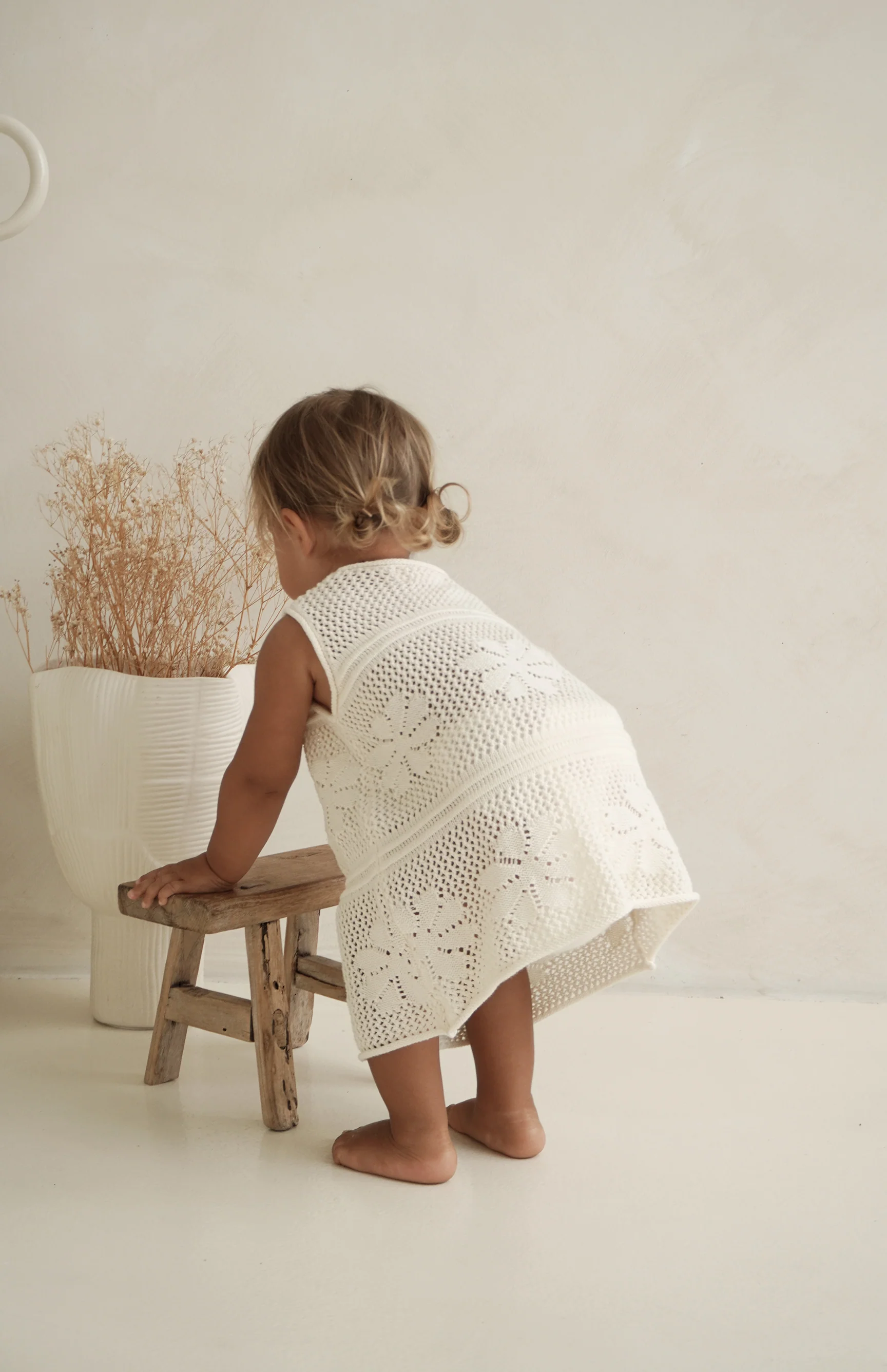 INDIA CROCHET DRESS - CREAM - Image 5