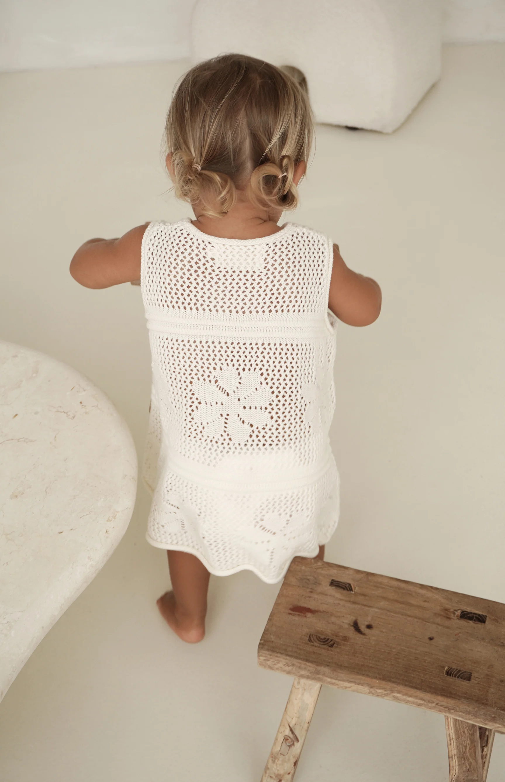 INDIA CROCHET DRESS - CREAM - Image 7