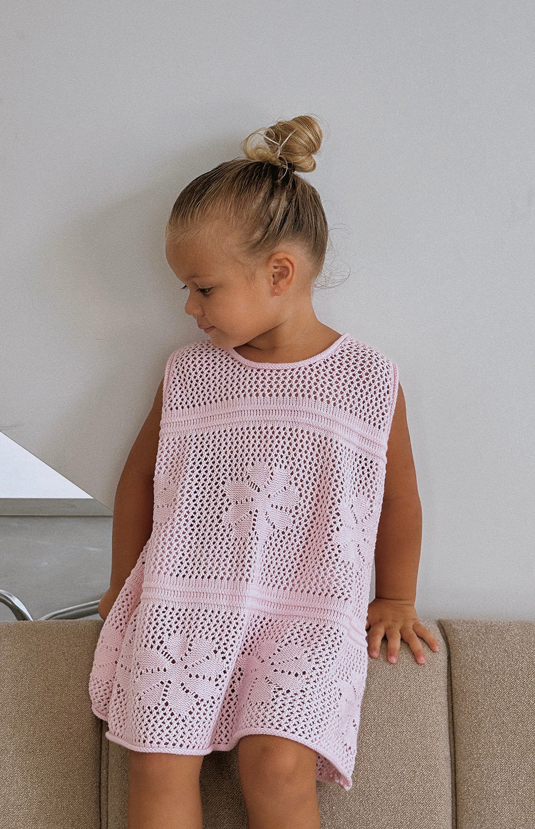INDIA CROCHET DRESS - PINK - Image 3