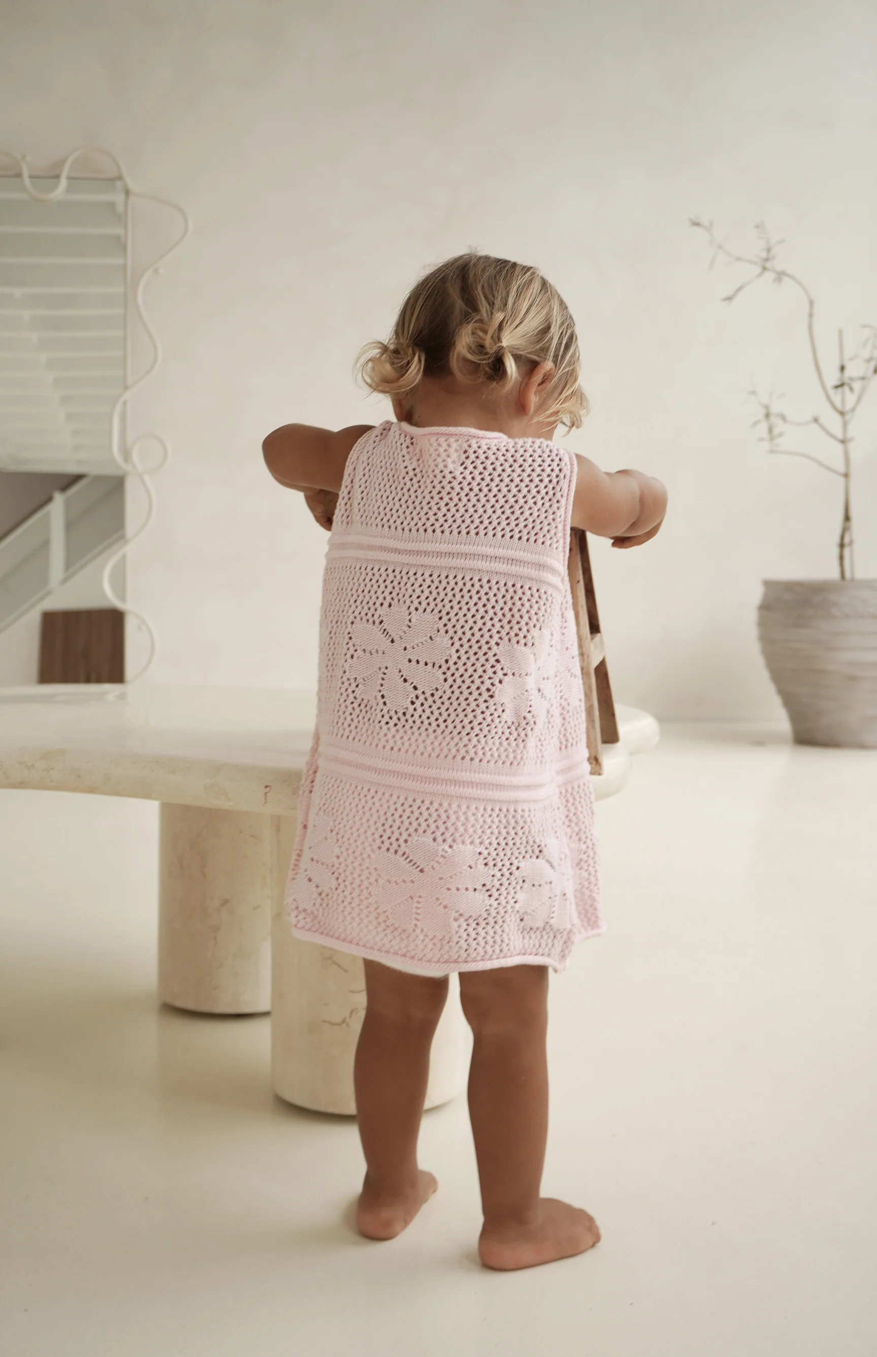 INDIA CROCHET DRESS - PINK - Image 5