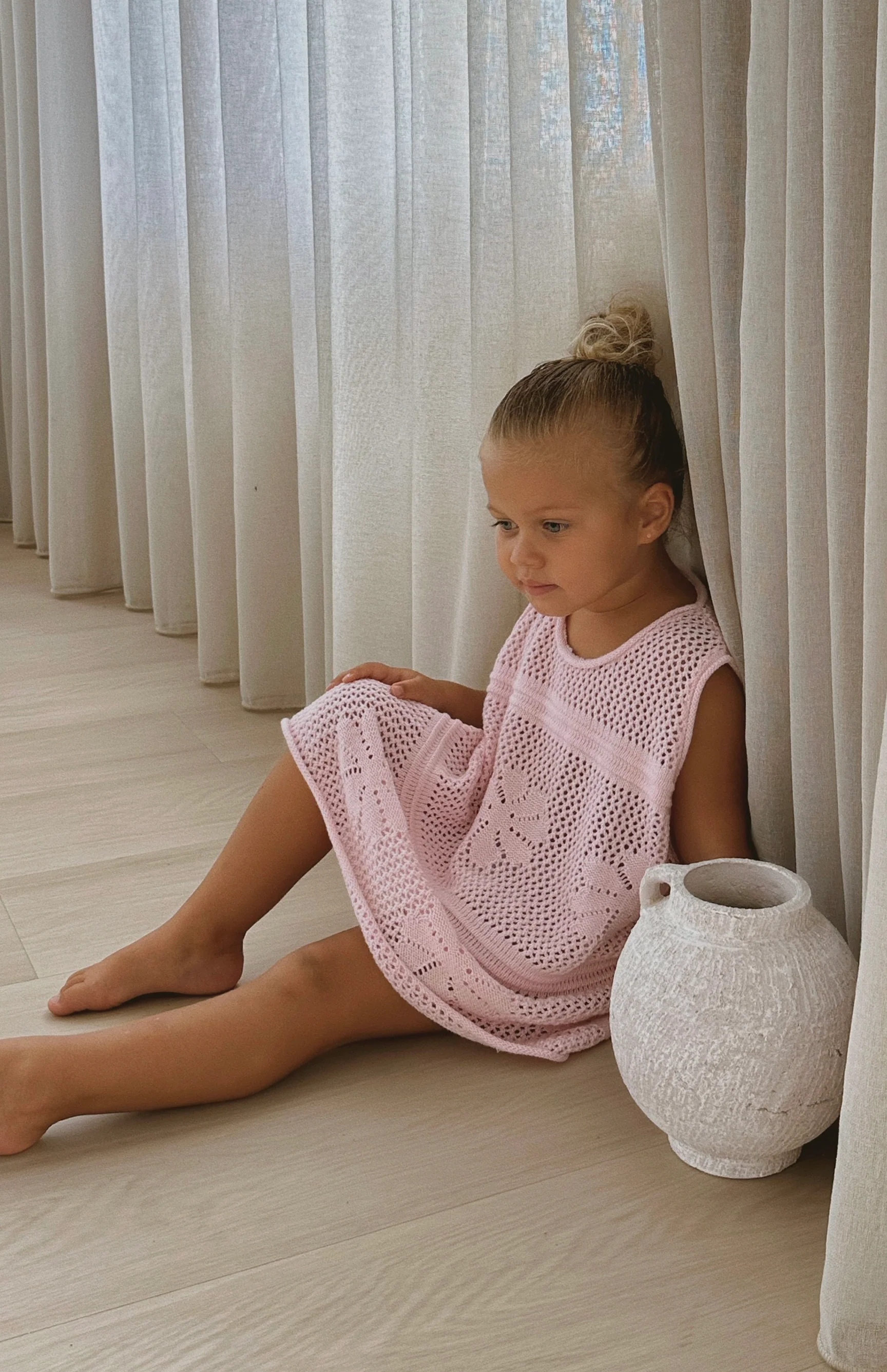 INDIA CROCHET DRESS - PINK - Image 8