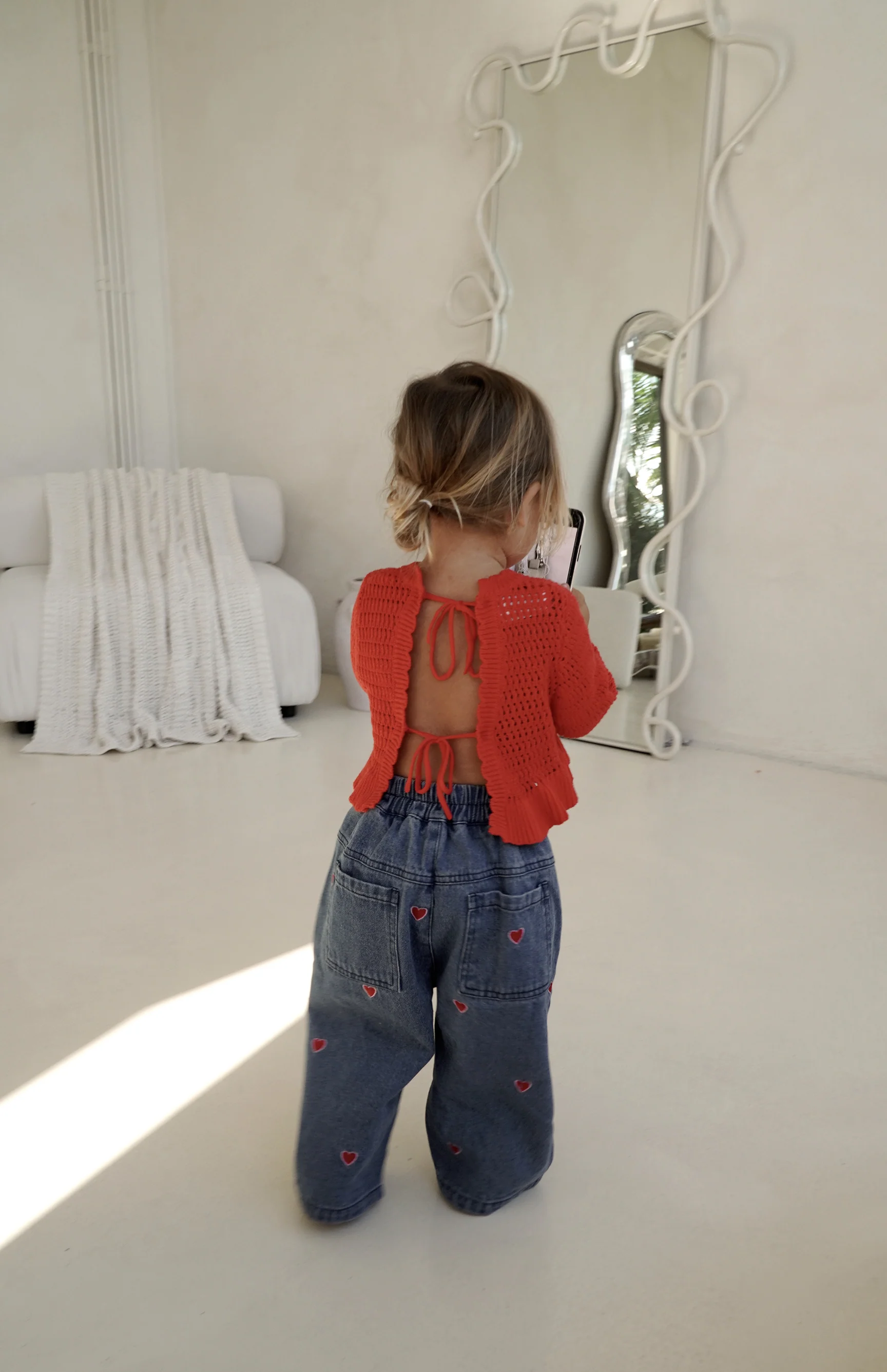 LOLA CROCHET TOP - RED