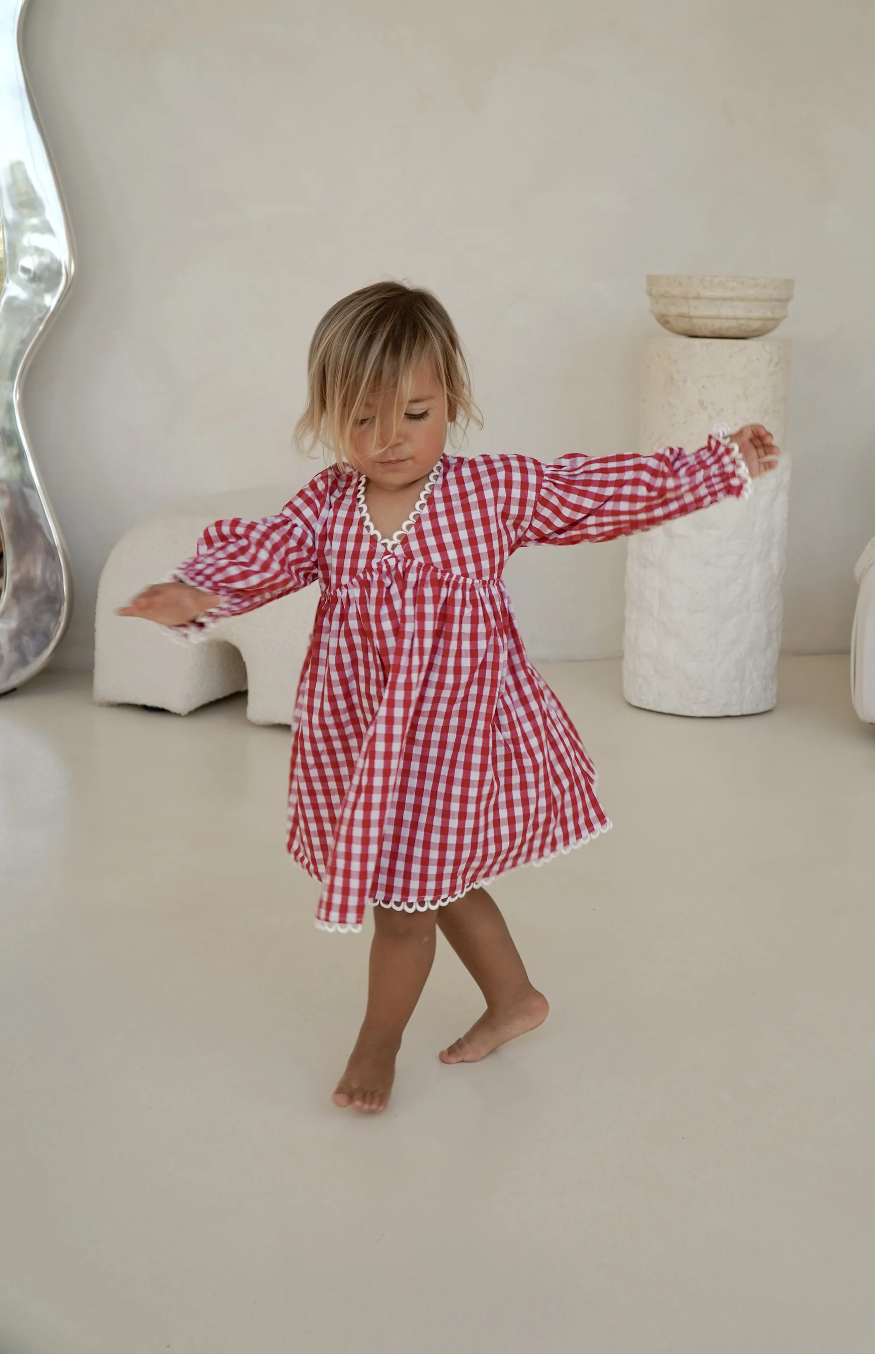 LOLLY DRESS - CHERRY GINGHAM - Image 5
