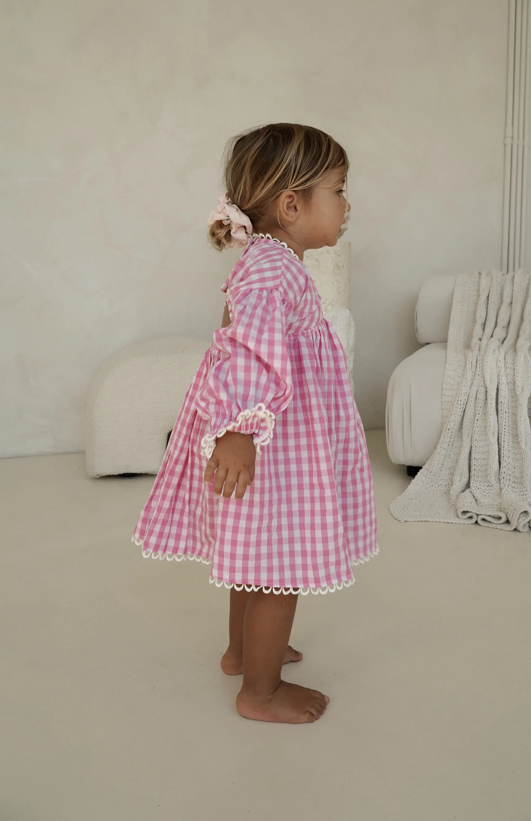 LOLLY DRESS - PINK GINGHAM - Image 2