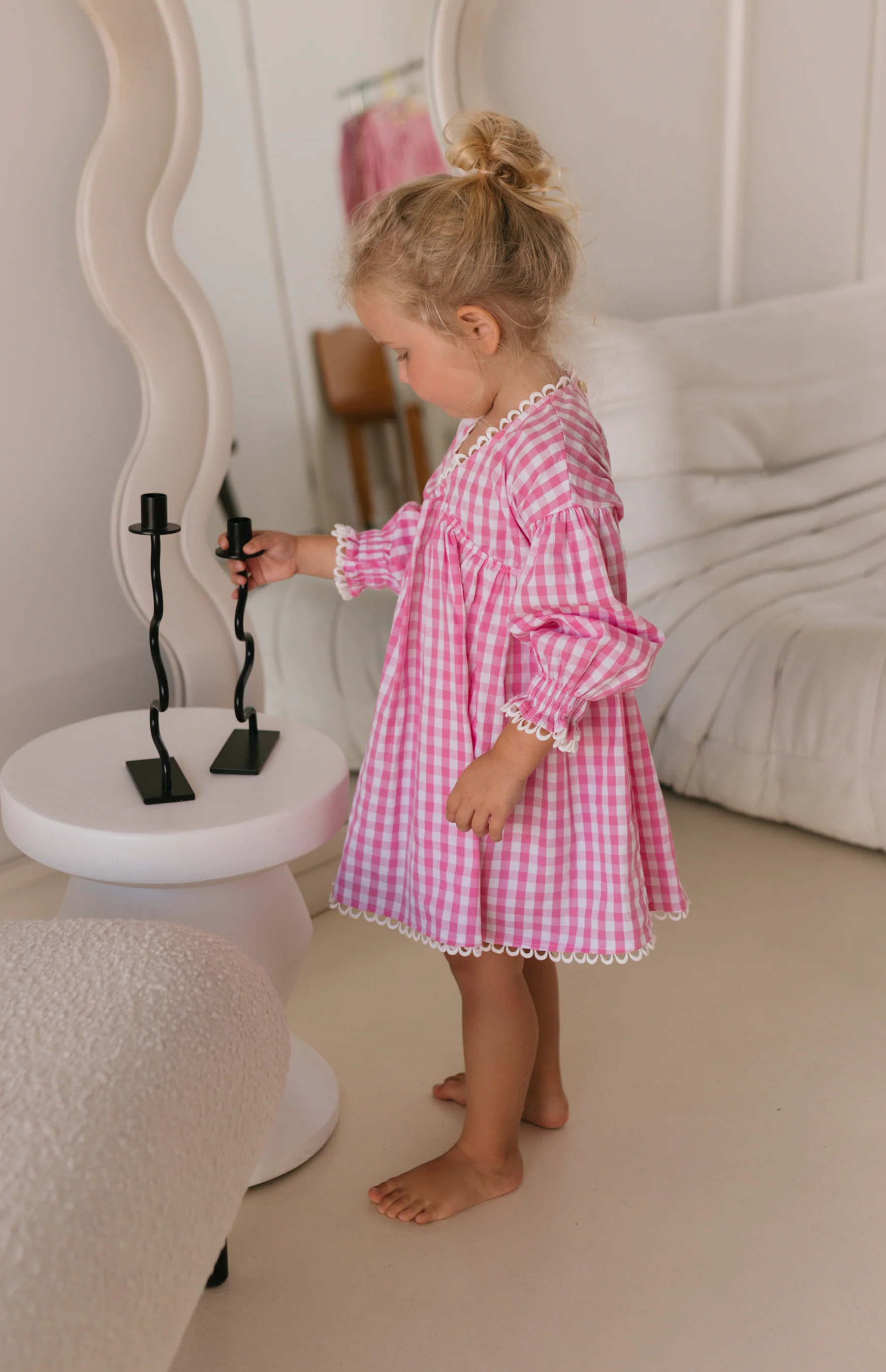 LOLLY DRESS - PINK GINGHAM - Image 6