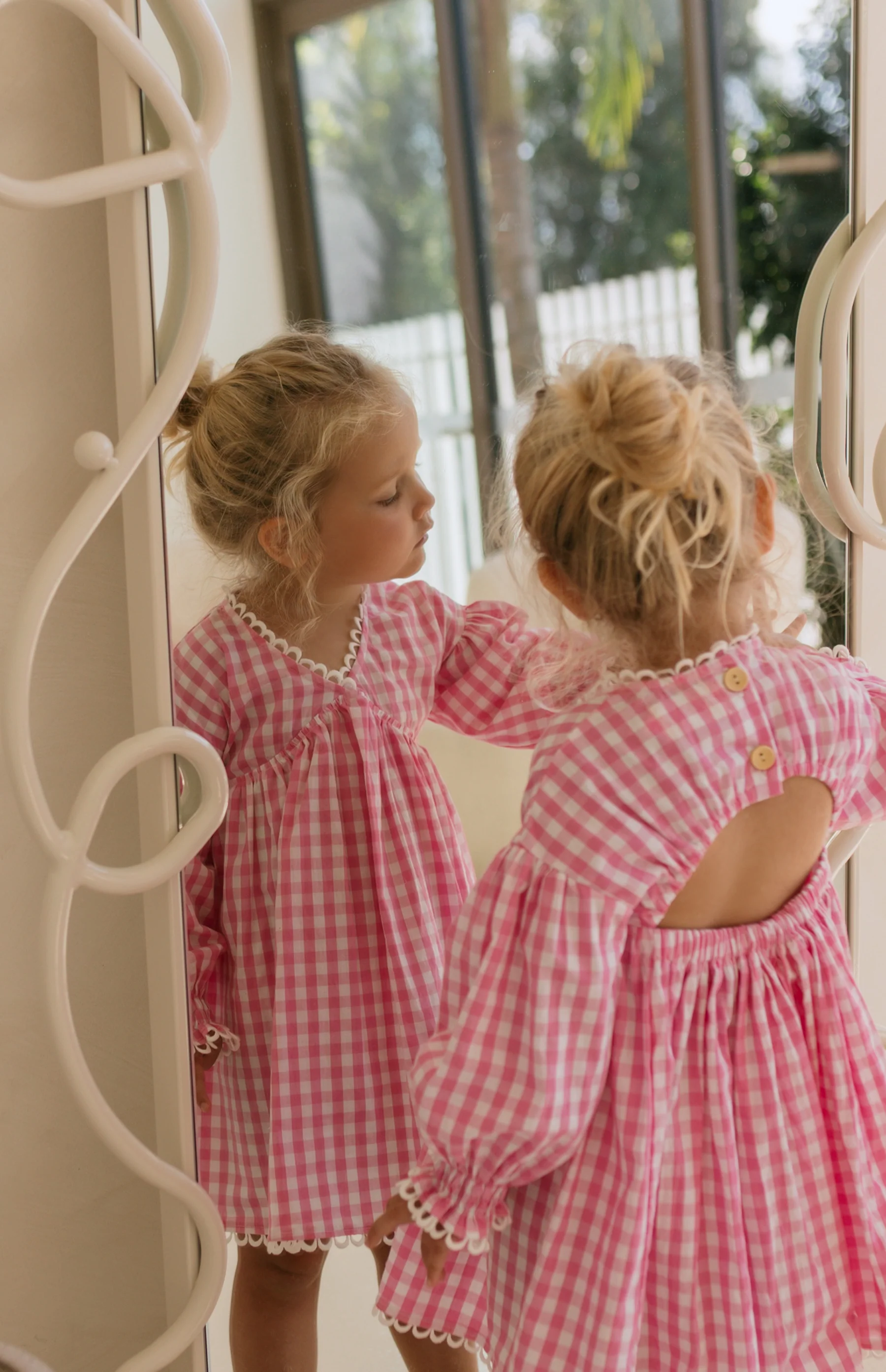 LOLLY DRESS - PINK GINGHAM - Image 8