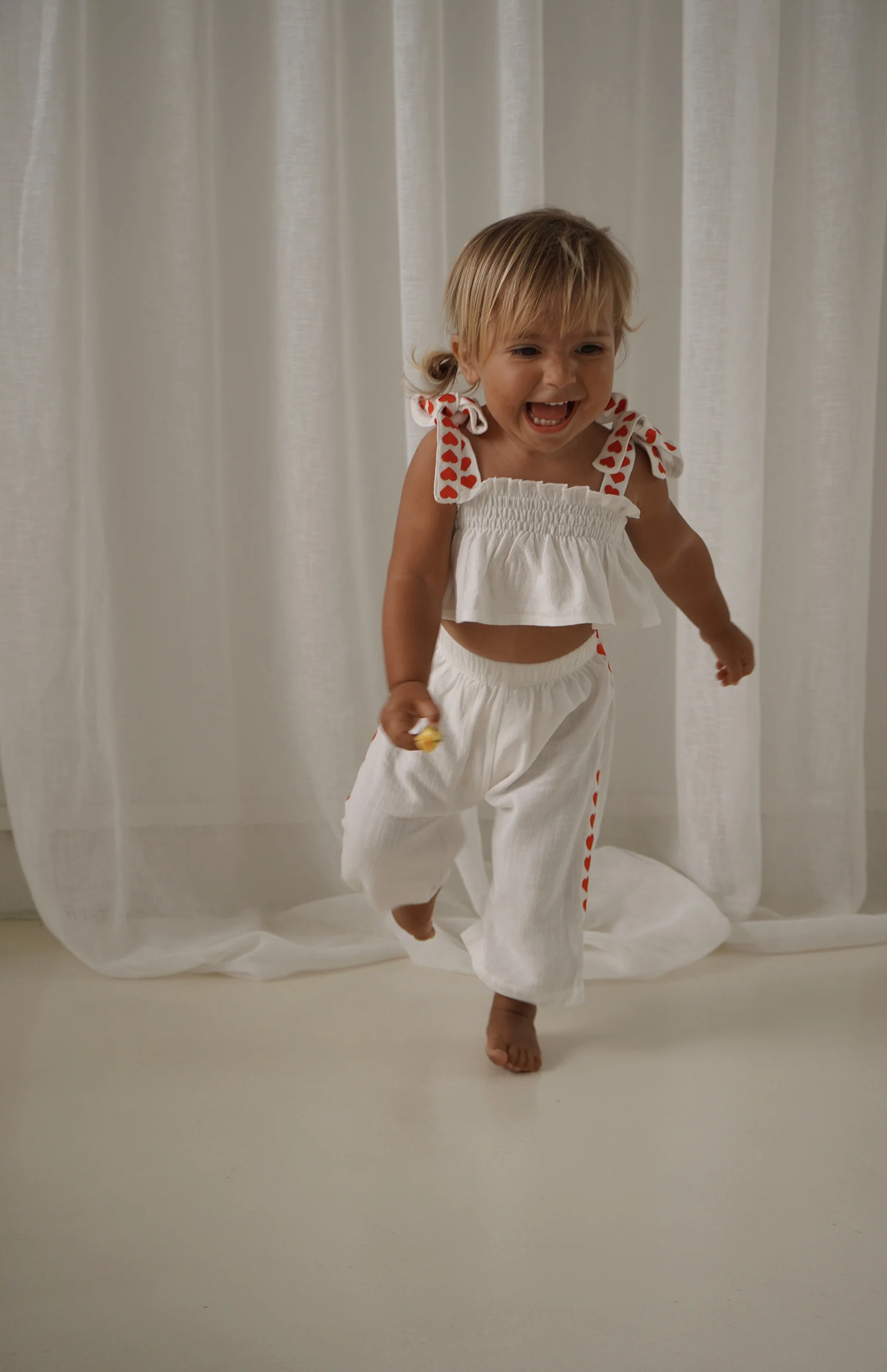 LOVE HEART TIE CROP & PANT SET - Image 3
