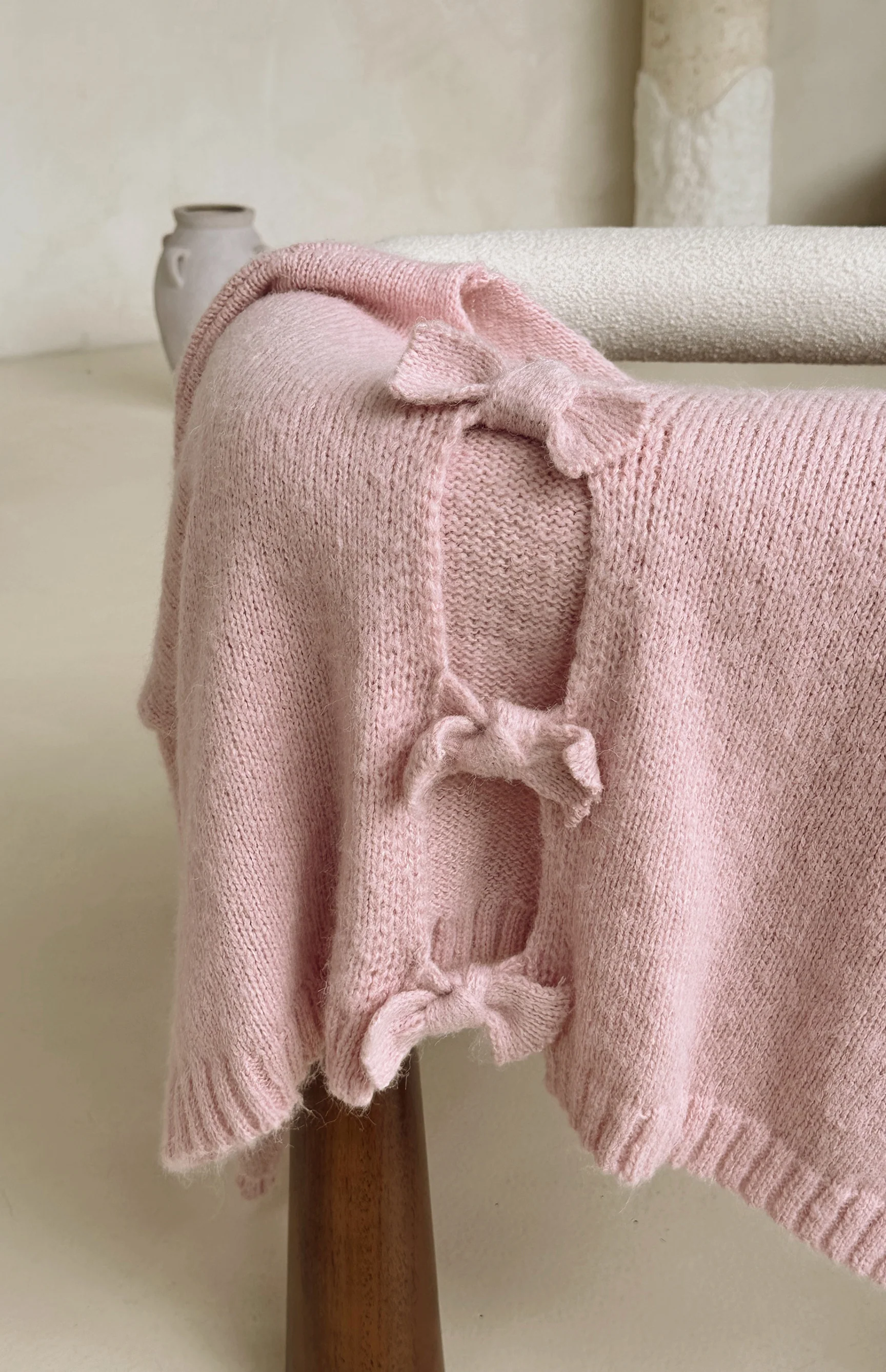 MAMA ELODIE BOW BACK KNIT - BLUSH - Image 3