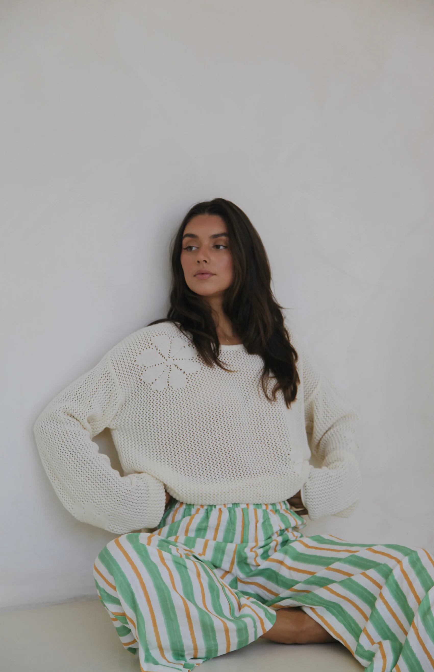 MAMA FLORA CROCHET KNIT - CREAM - Image 5