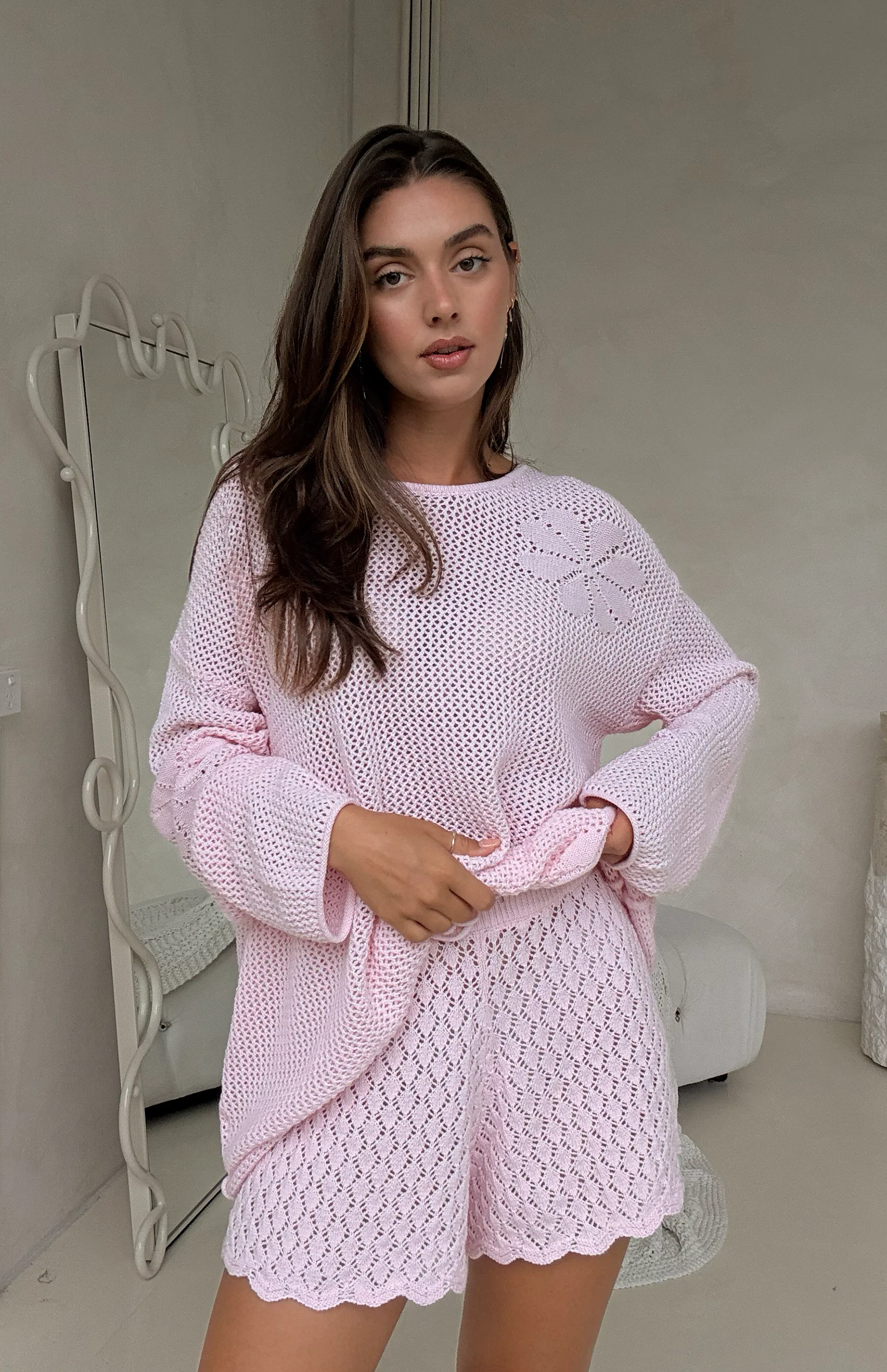 MAMA FLORA CROCHET KNIT - PINK - Image 7