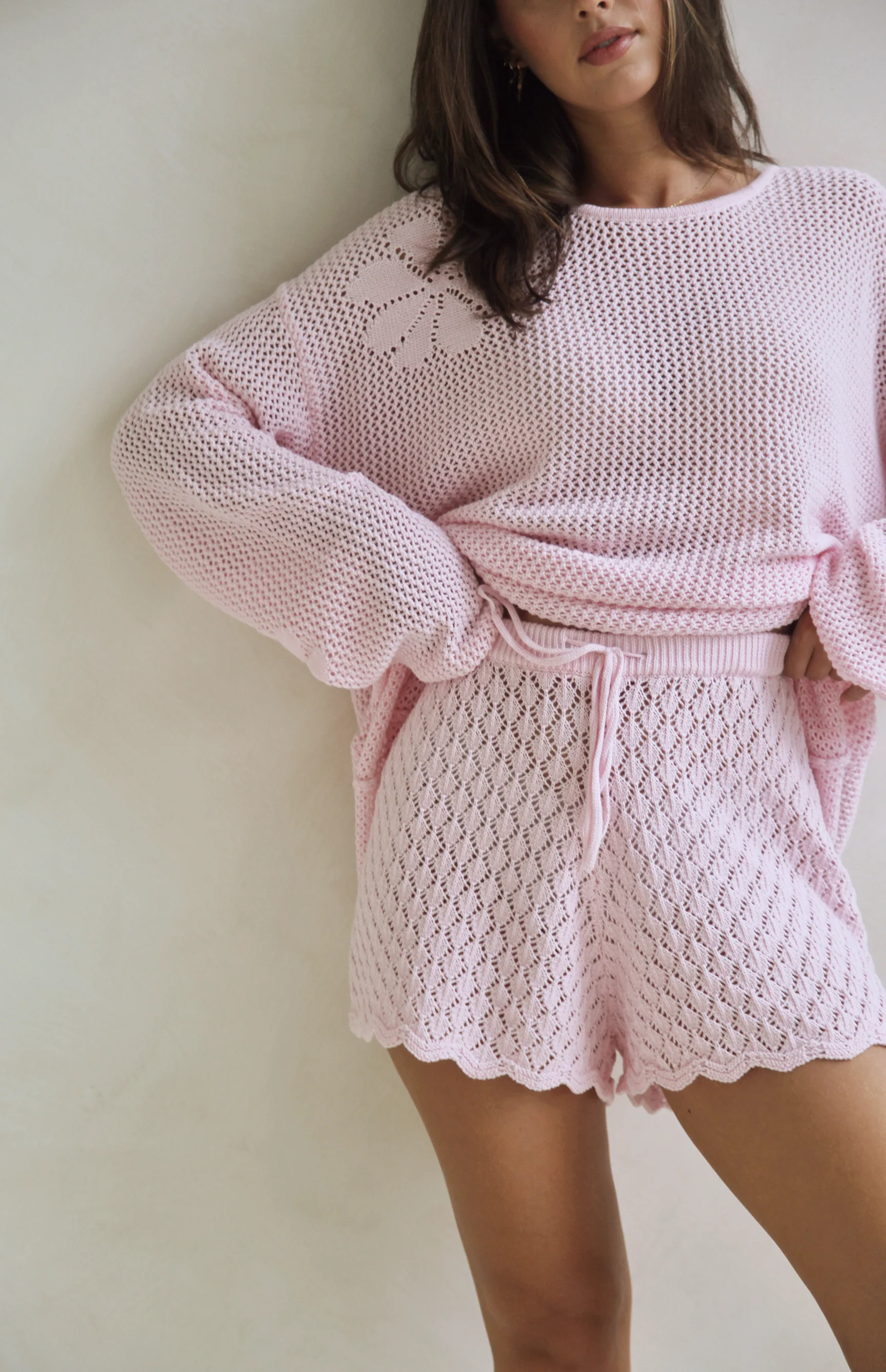 MAMA FLORA CROCHET KNIT - PINK - Image 8