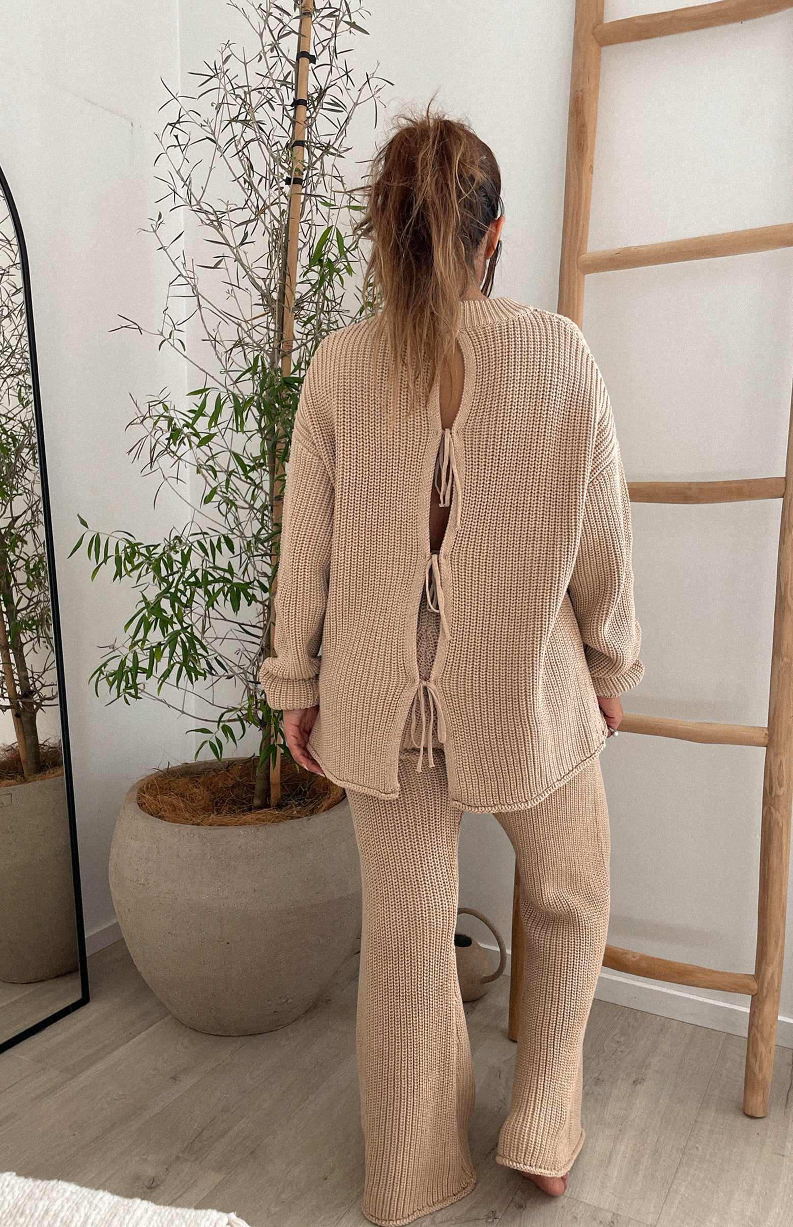 MAMA KNIT PANTS - SAND - Image 4