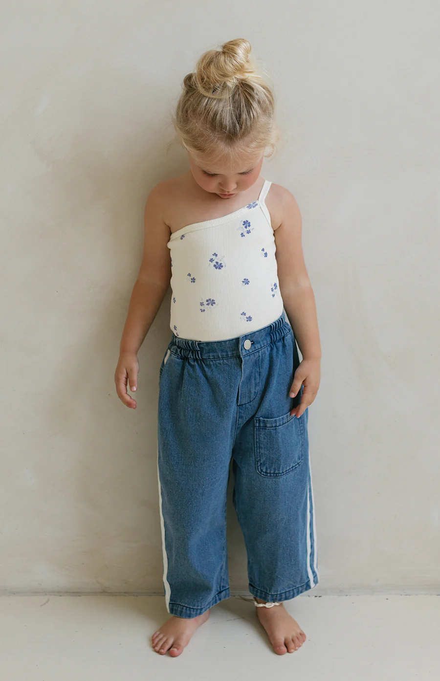 ONE SHOULDER BODYSUIT - BLUE MEADOW - Image 4