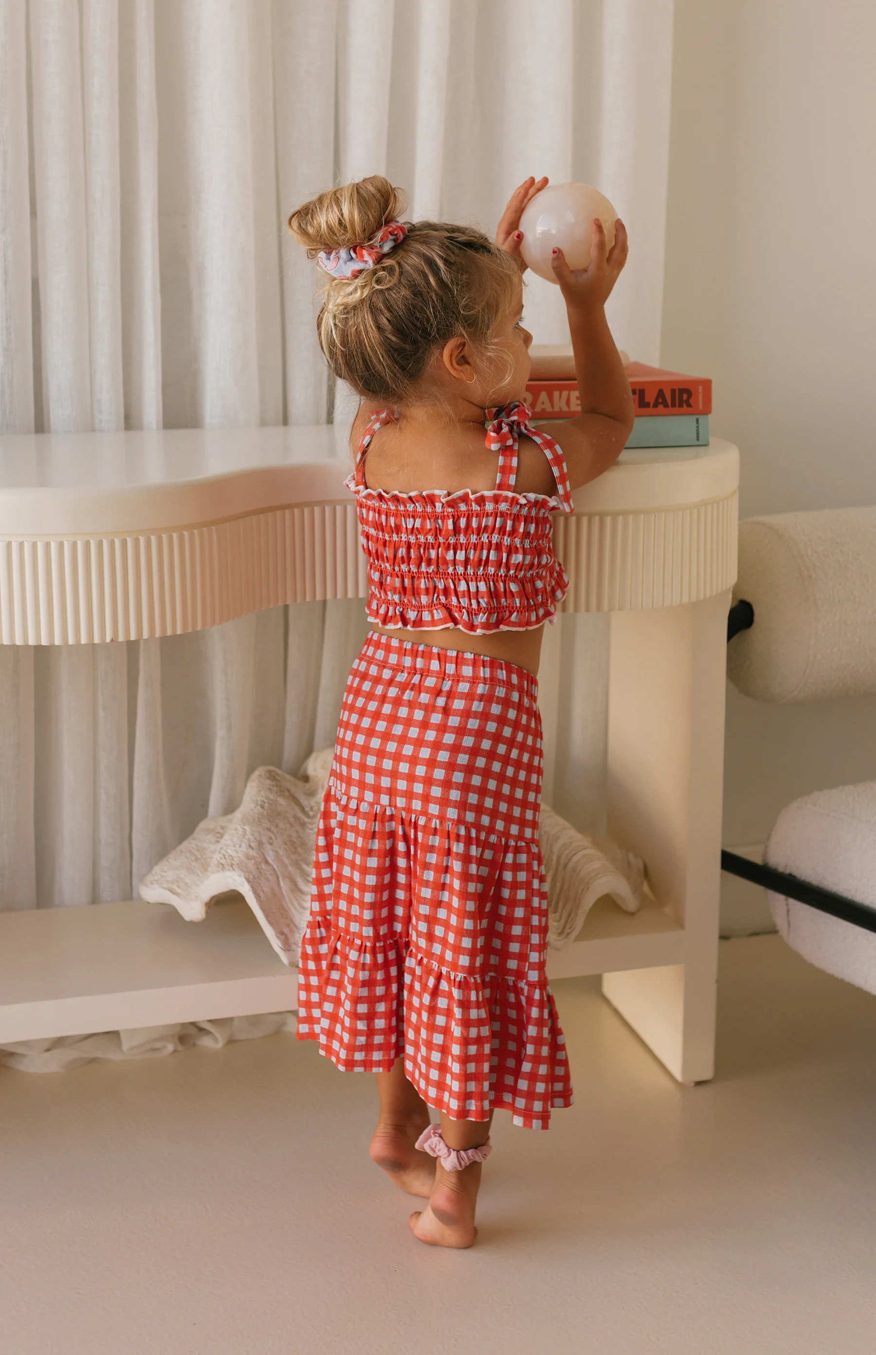 MIMI CROP & SKIRT SET - CAPRI GINGHAM - Image 3