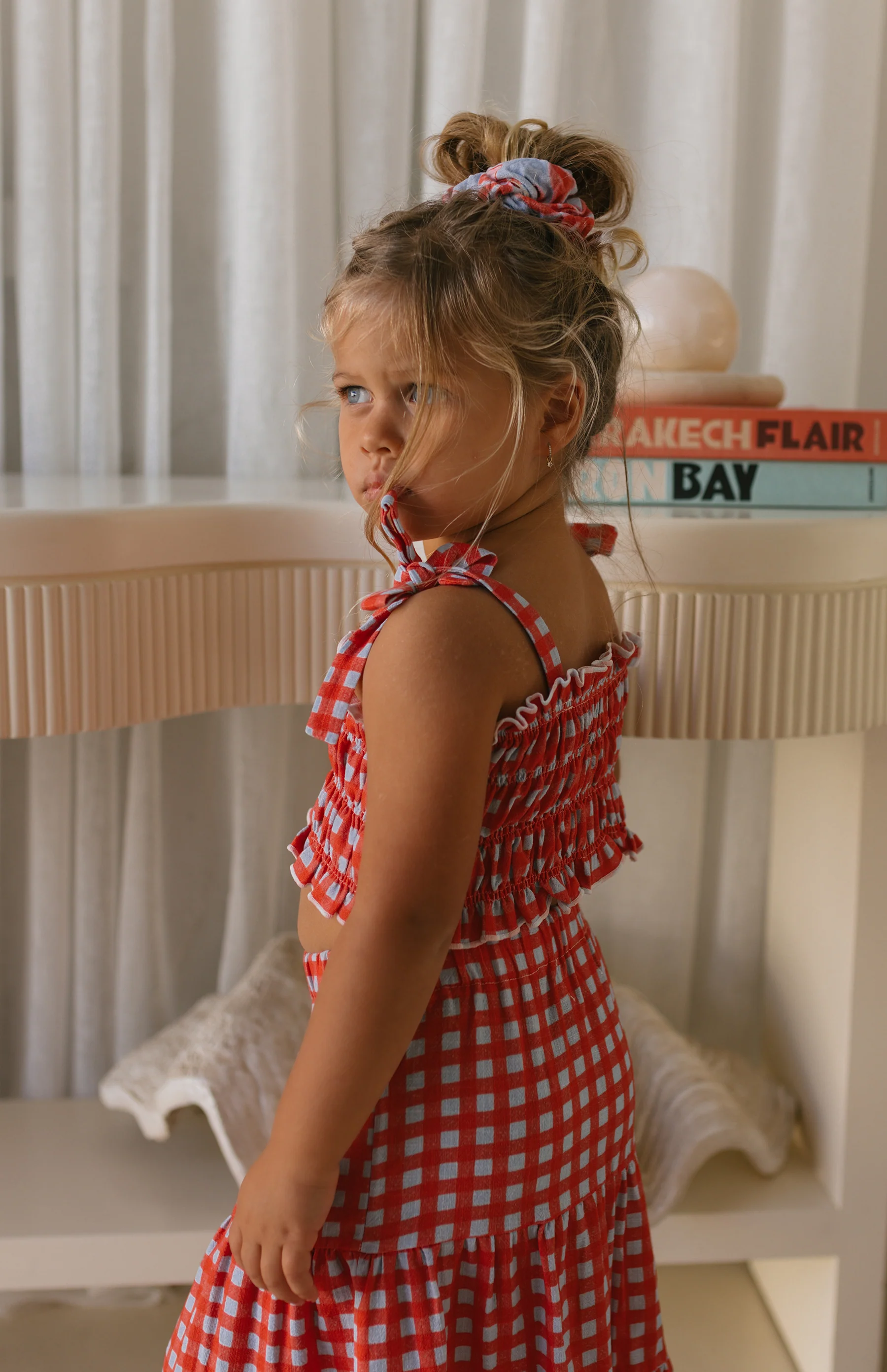 MIMI CROP & SKIRT SET - CAPRI GINGHAM - Image 5