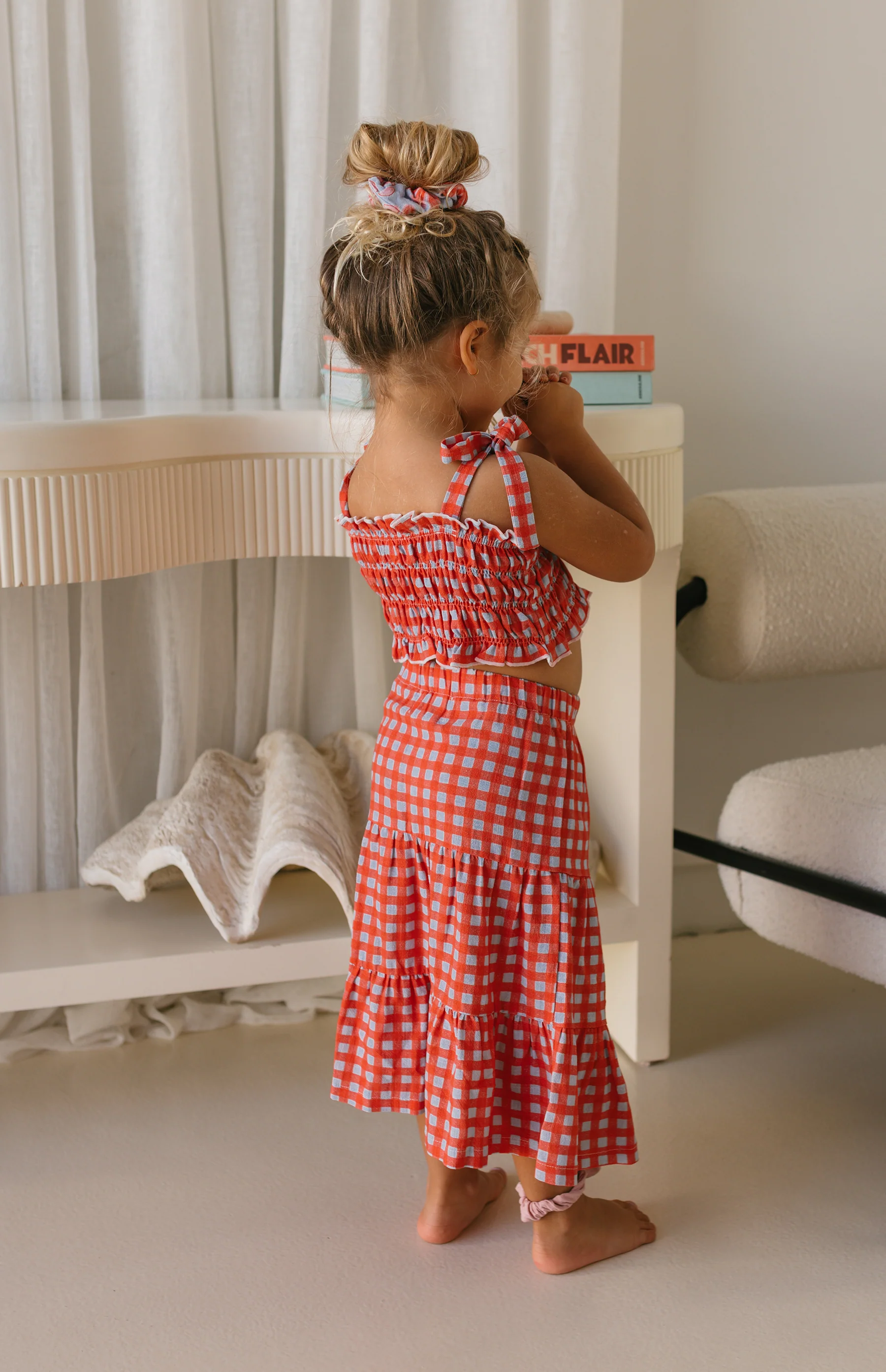 MIMI CROP & SKIRT SET - CAPRI GINGHAM - Image 7