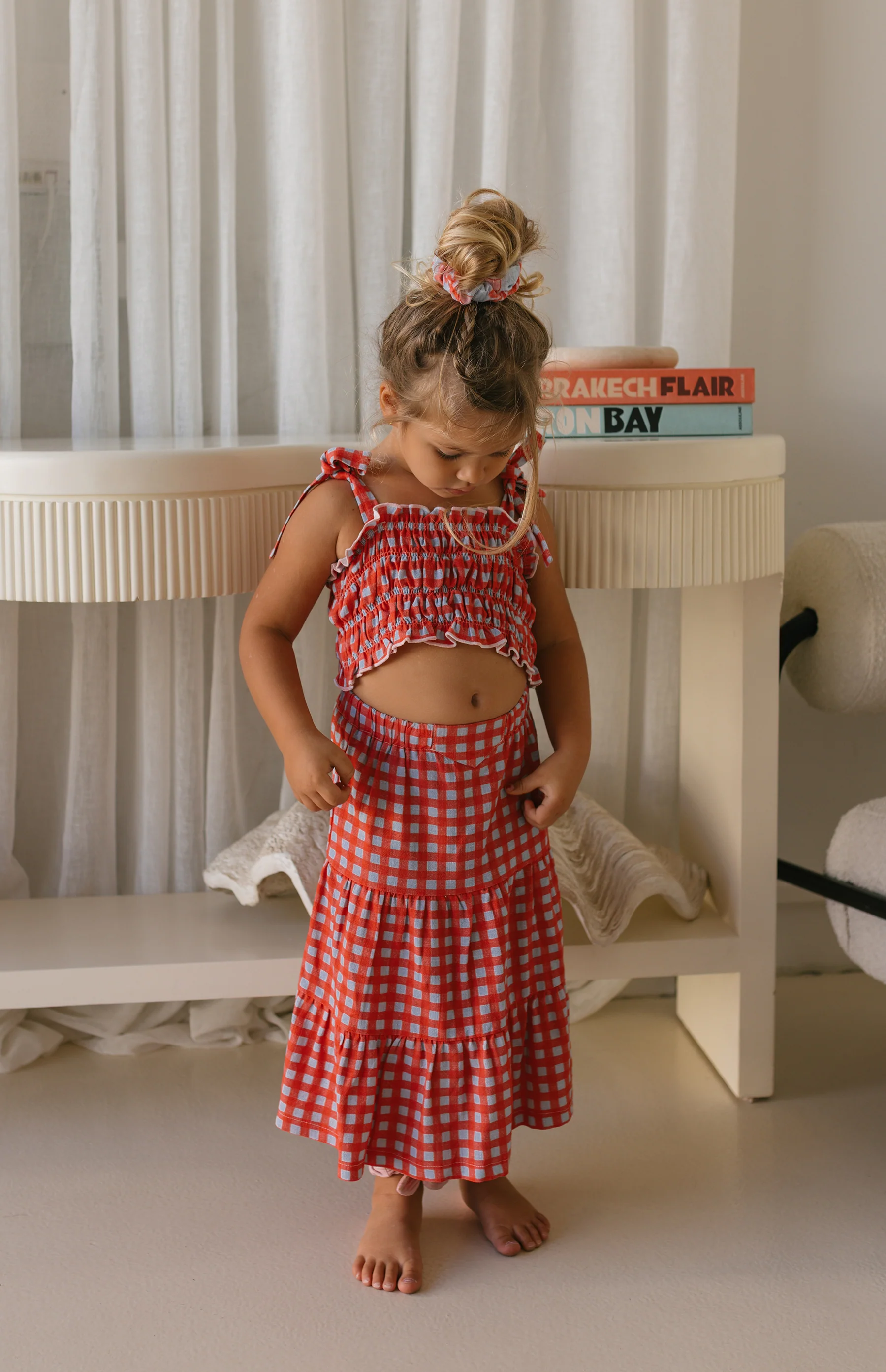 MIMI CROP & SKIRT SET - CAPRI GINGHAM - Image 8