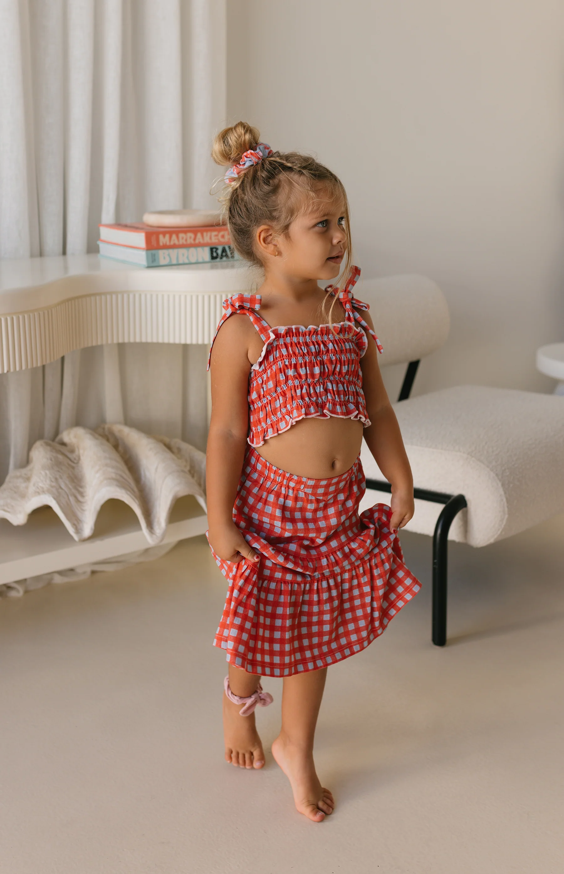 MIMI CROP & SKIRT SET - CAPRI GINGHAM - Image 9