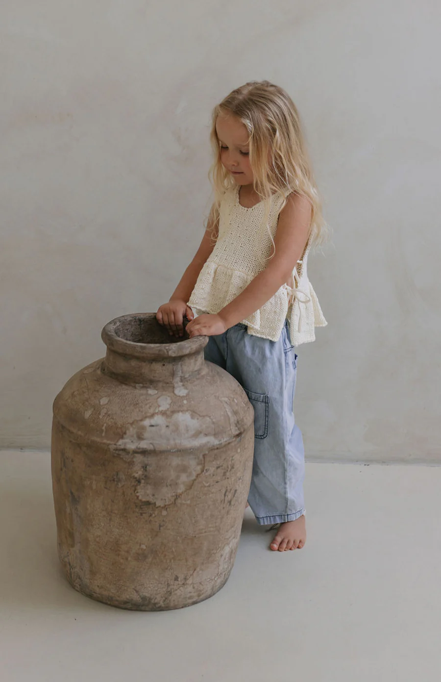 NELLIE SIDE TIE TOP - CREAM - Image 2