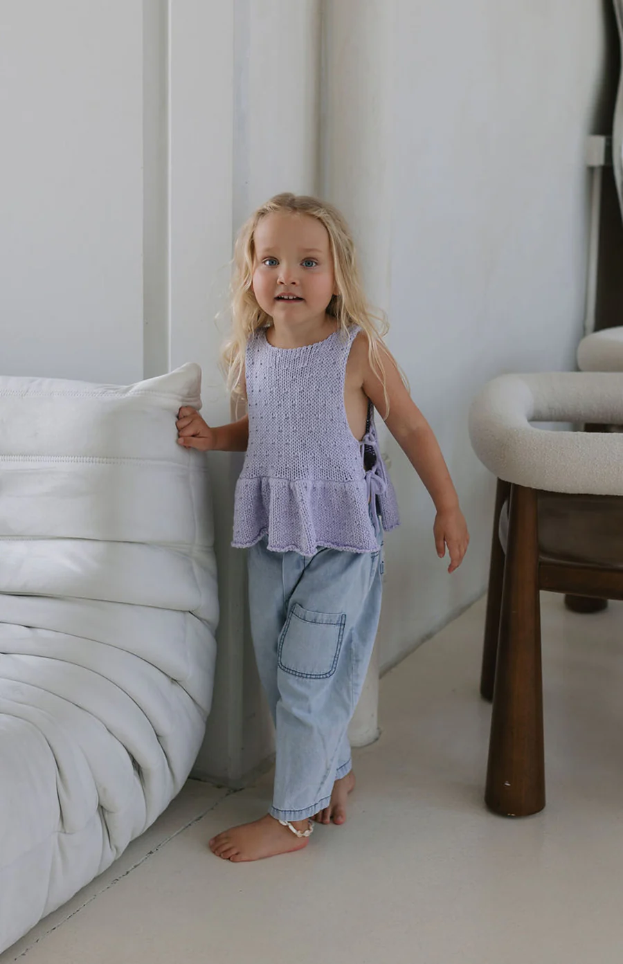 NELLIE SIDE TIE TOP - LILAC - Image 10