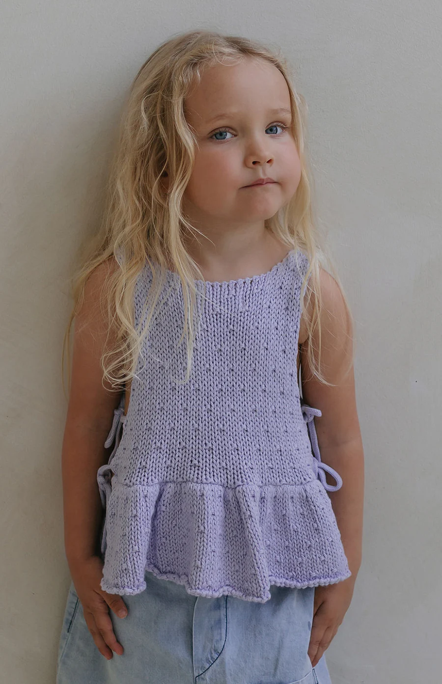 NELLIE SIDE TIE TOP - LILAC - Image 2