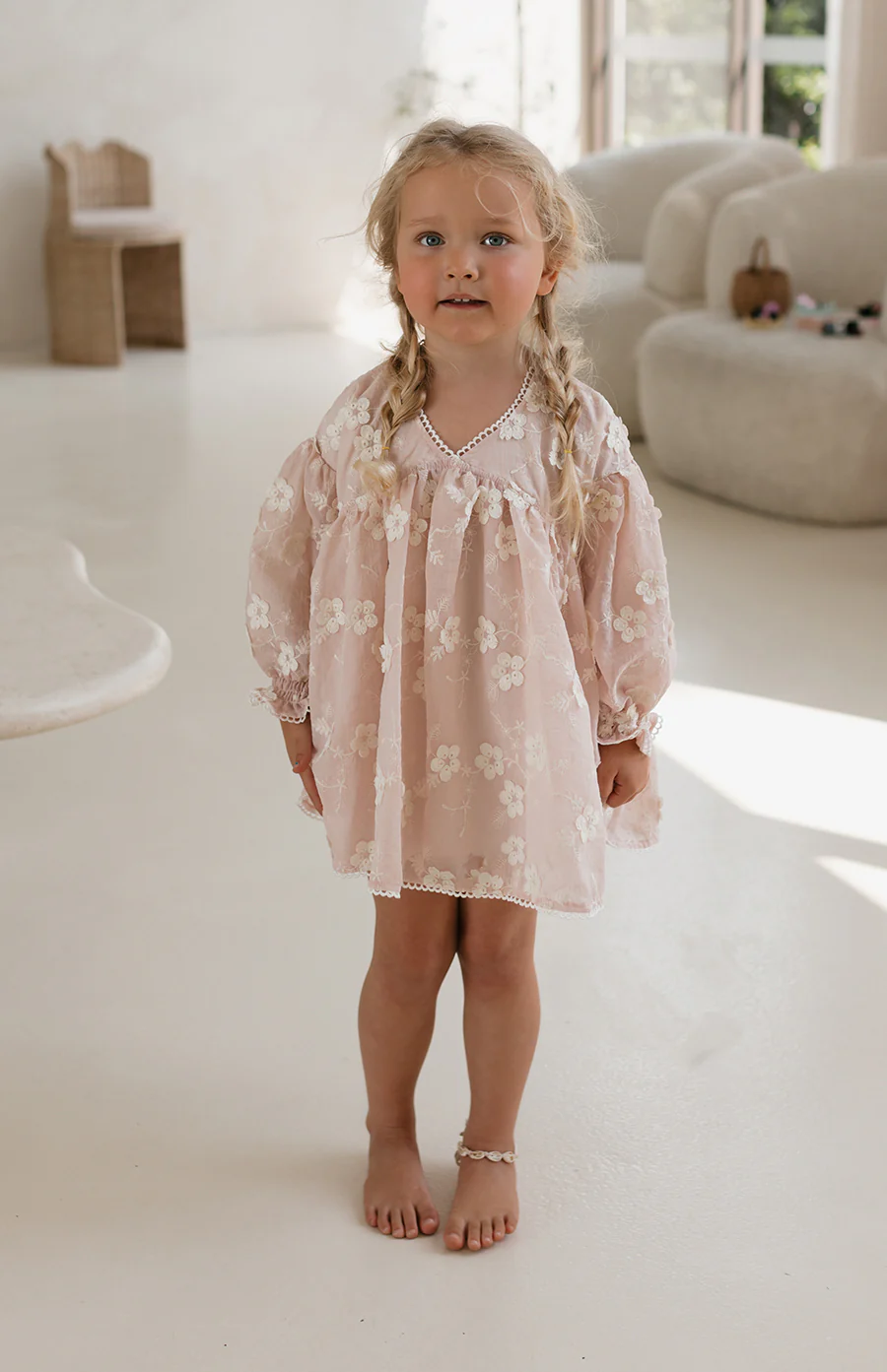 NOELLE DRESS - CELESTE BLUSH - Image 4